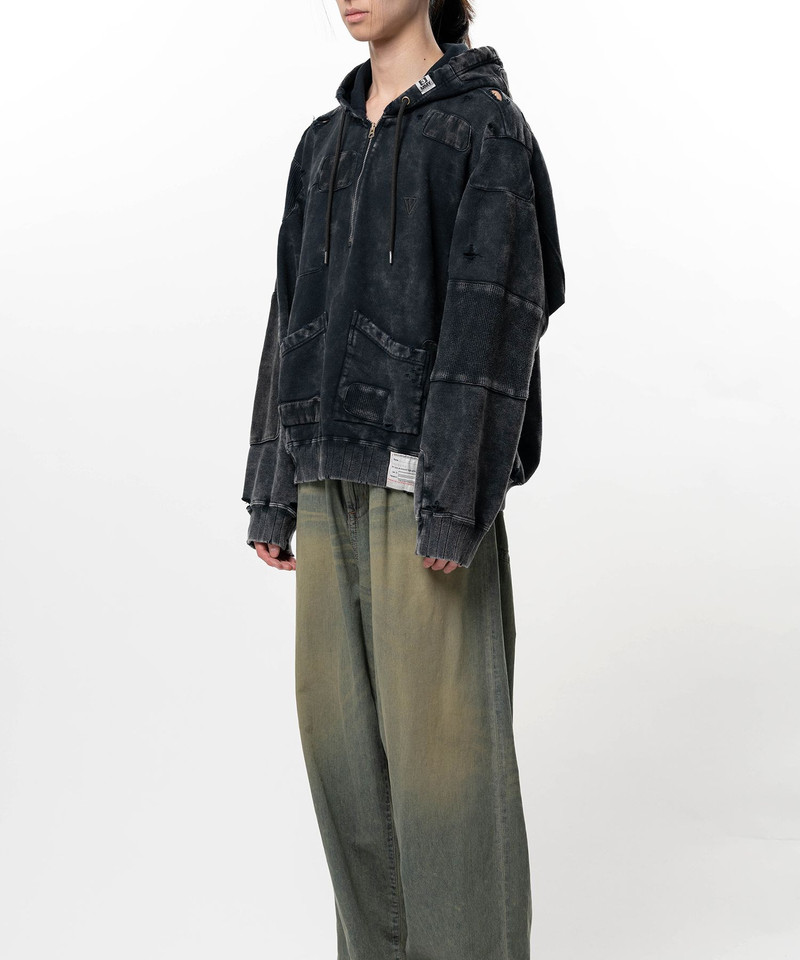Bleached Repair Half Zip Hoodie 4