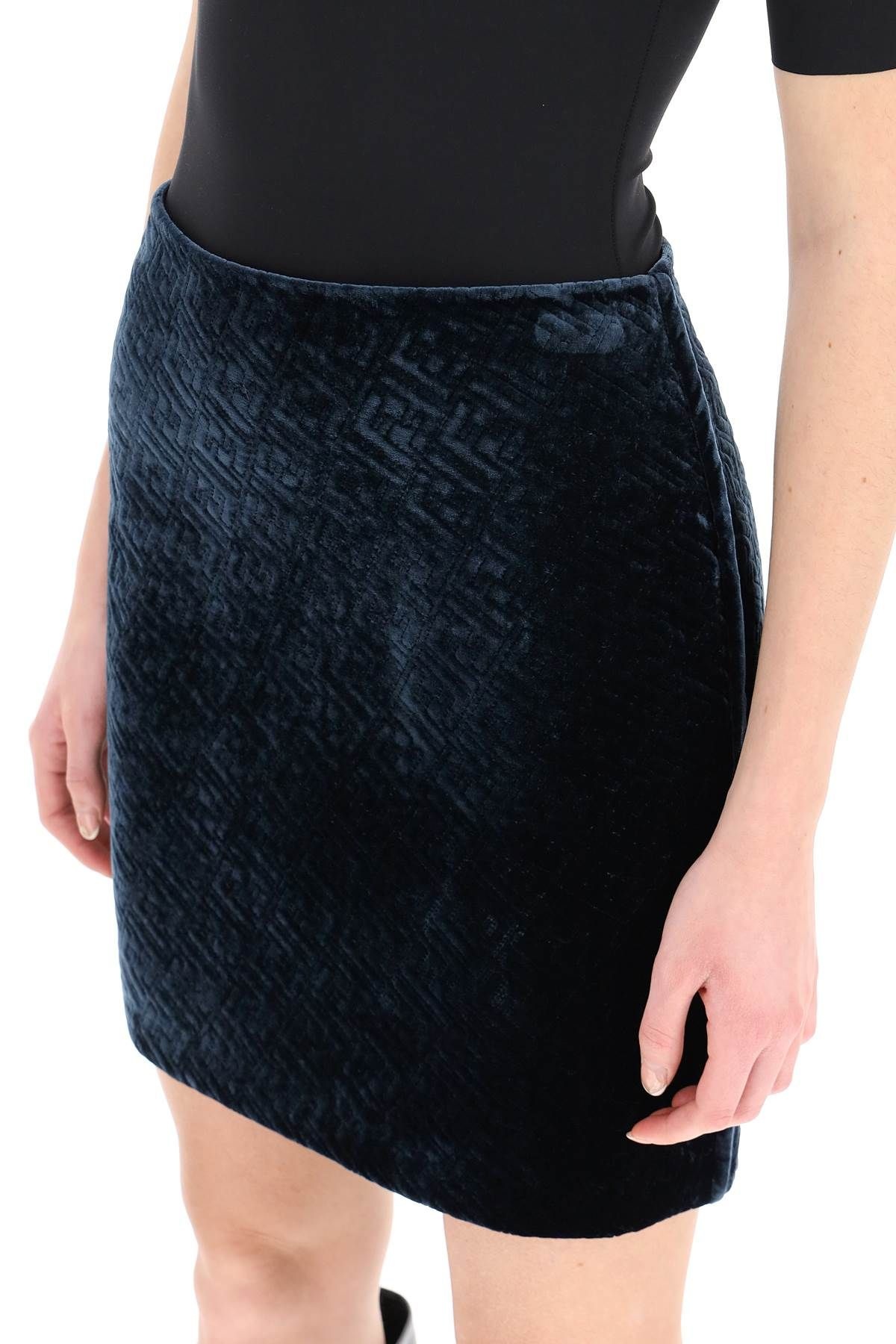 FF QUILTED VELVET MINI SKIRT - 5