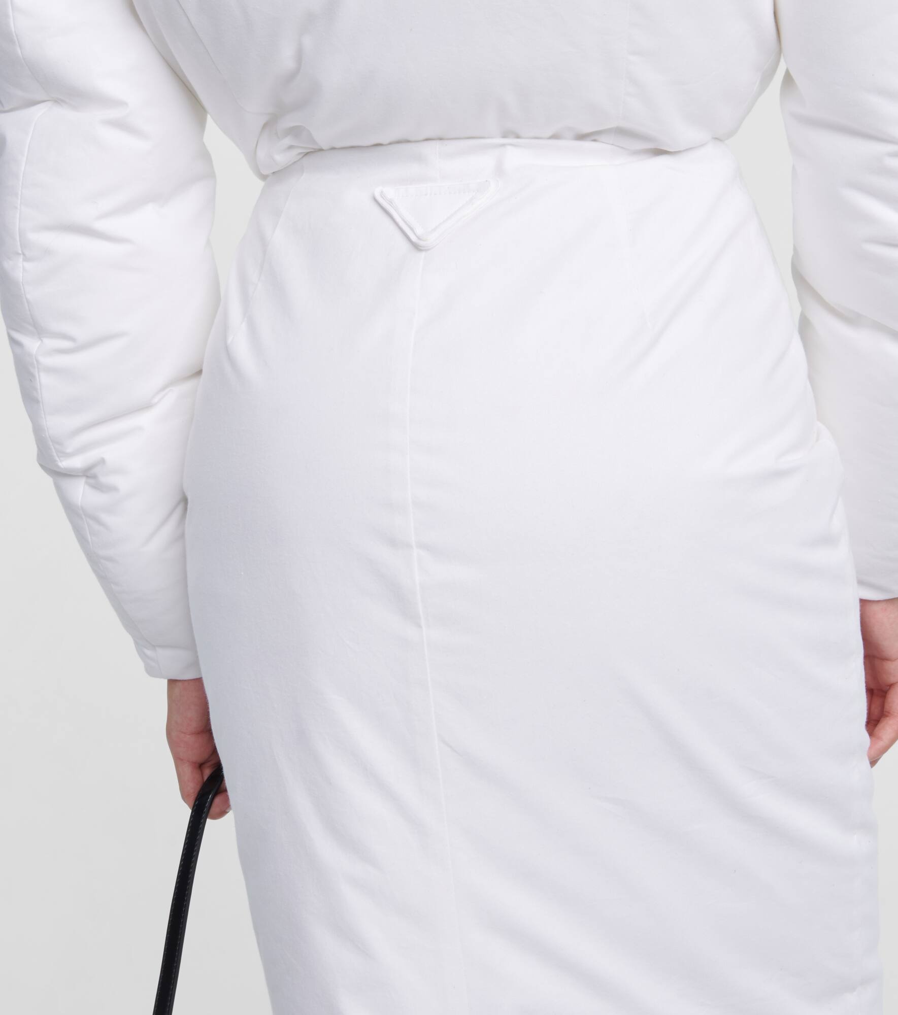 Padded cotton pencil skirt - 5