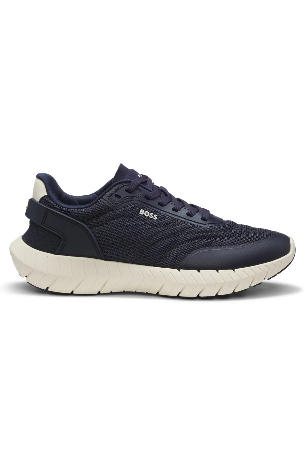 RUNNING SNEAKERS WITH LEATHER TRIMS - 1