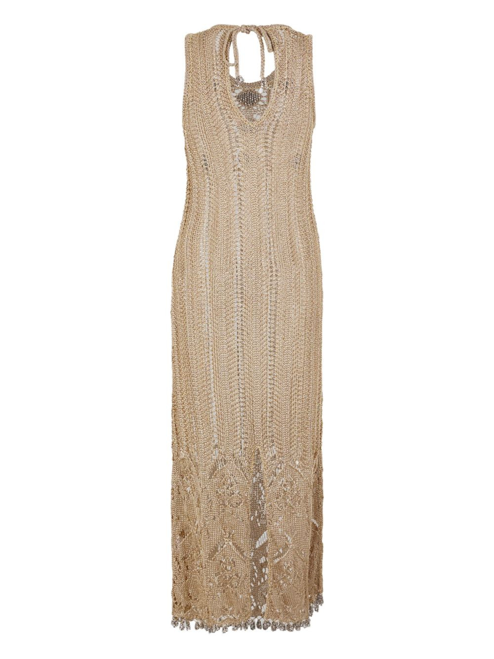 crochet midi dress - 6