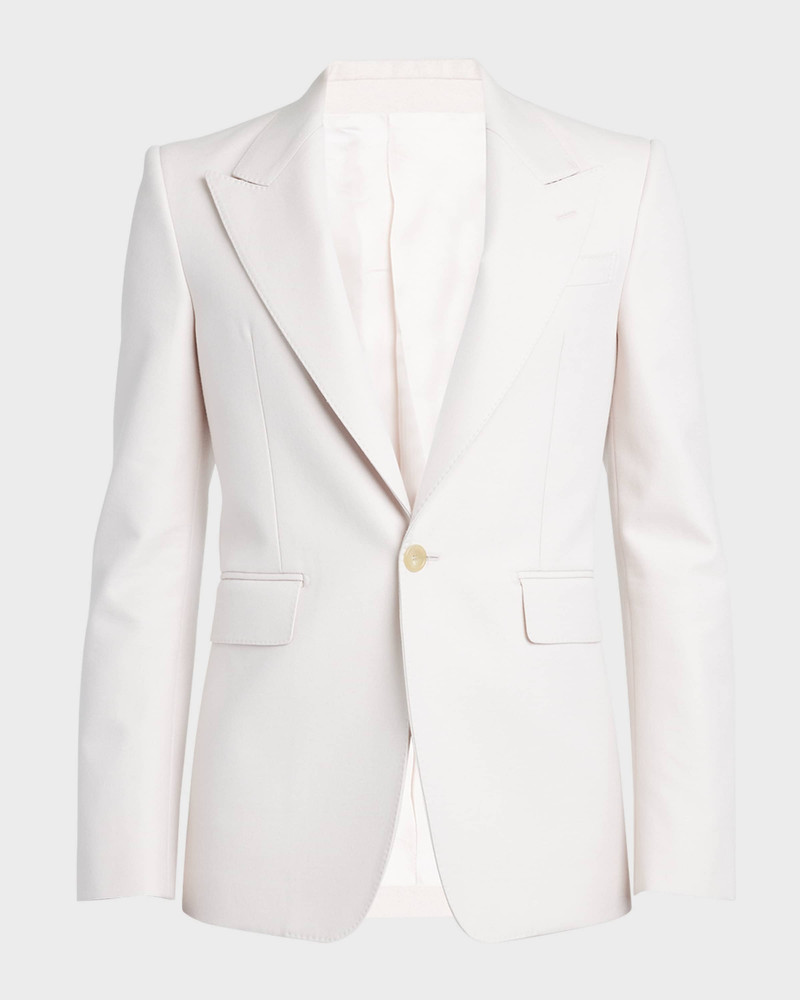 Men's Peak-Lapel Solid Sport Coat 1