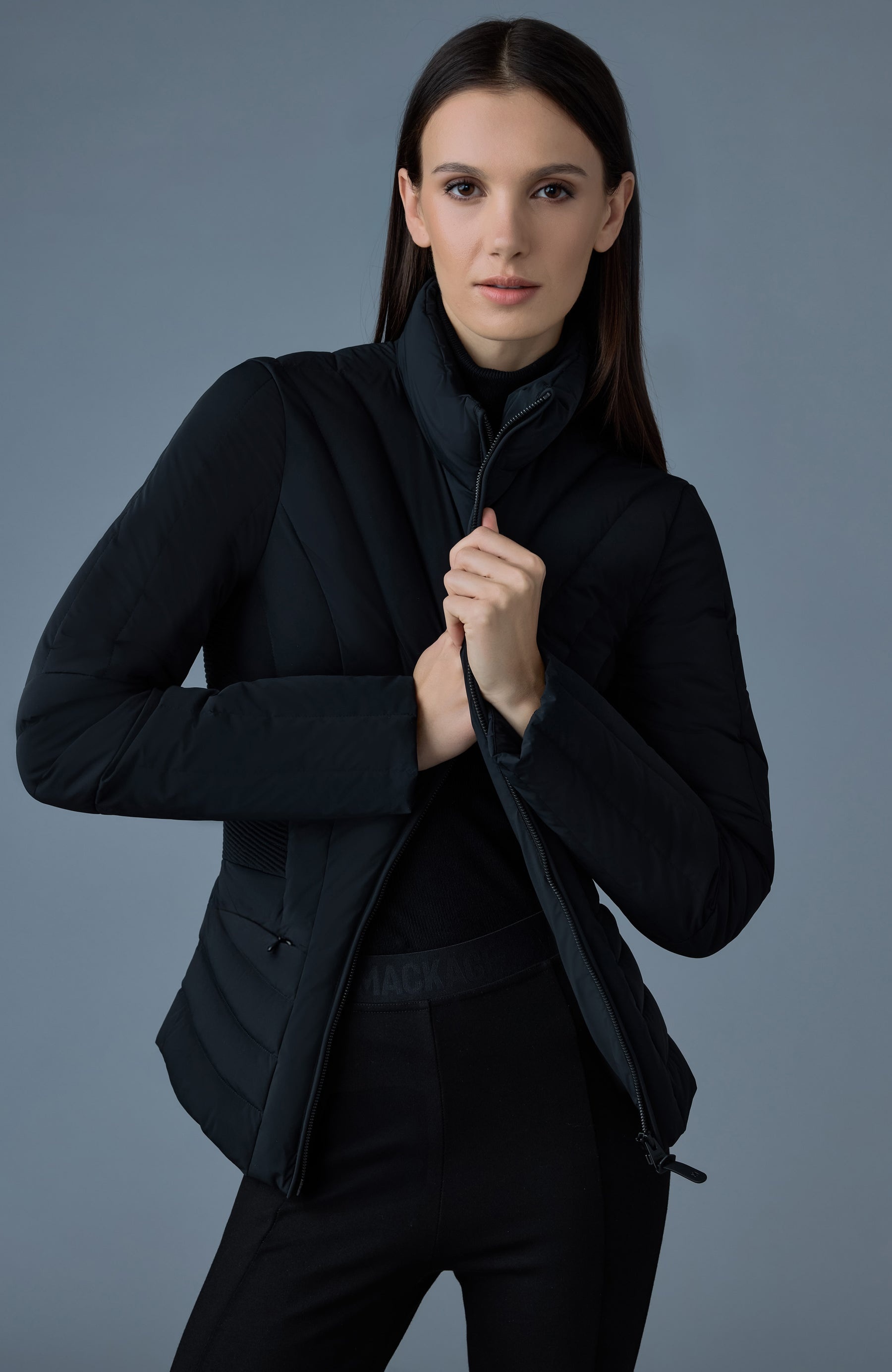 ALMA Smocked detail light down jacket - 5