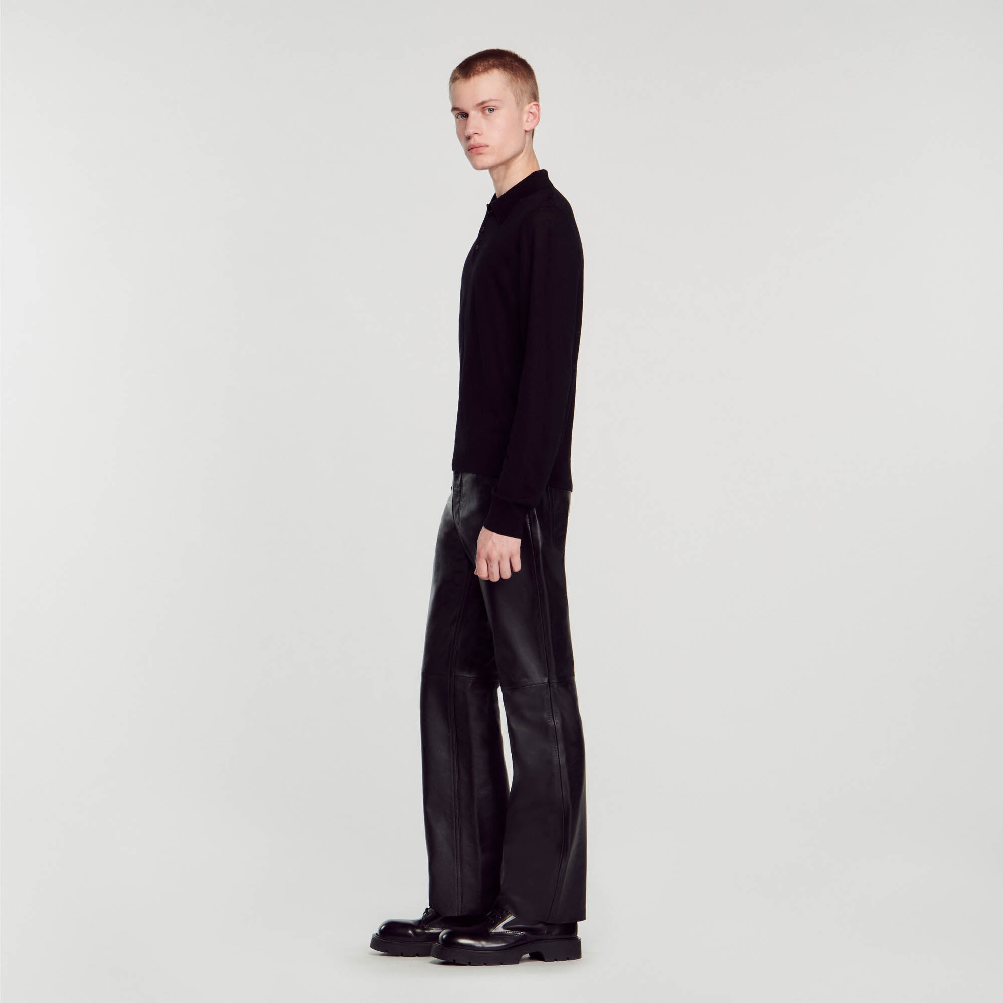 FINE KNIT POLO SHIRT - 7