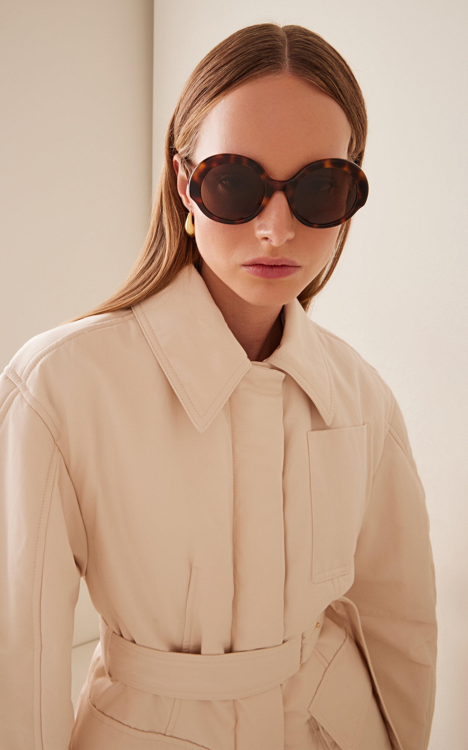 Oversized Round-Frame Tortoiseshell-Acetate Sunglasses brown - 2
