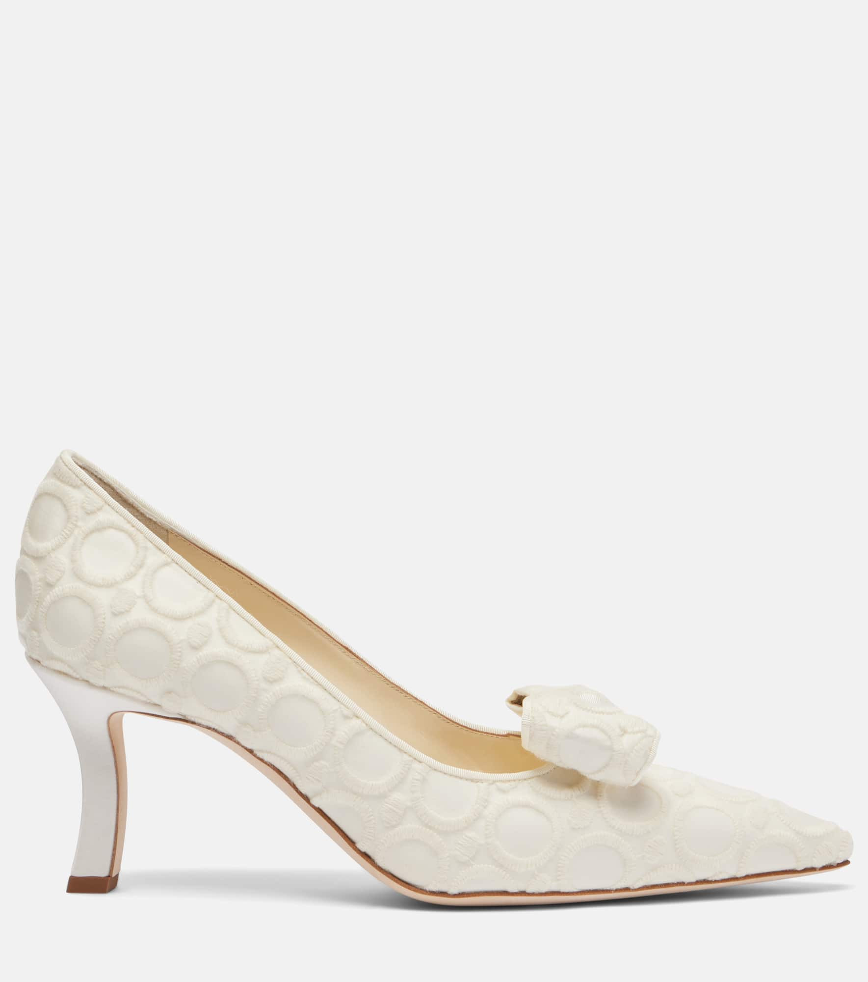 Epirotes 70 embroidered satin pumps - 4
