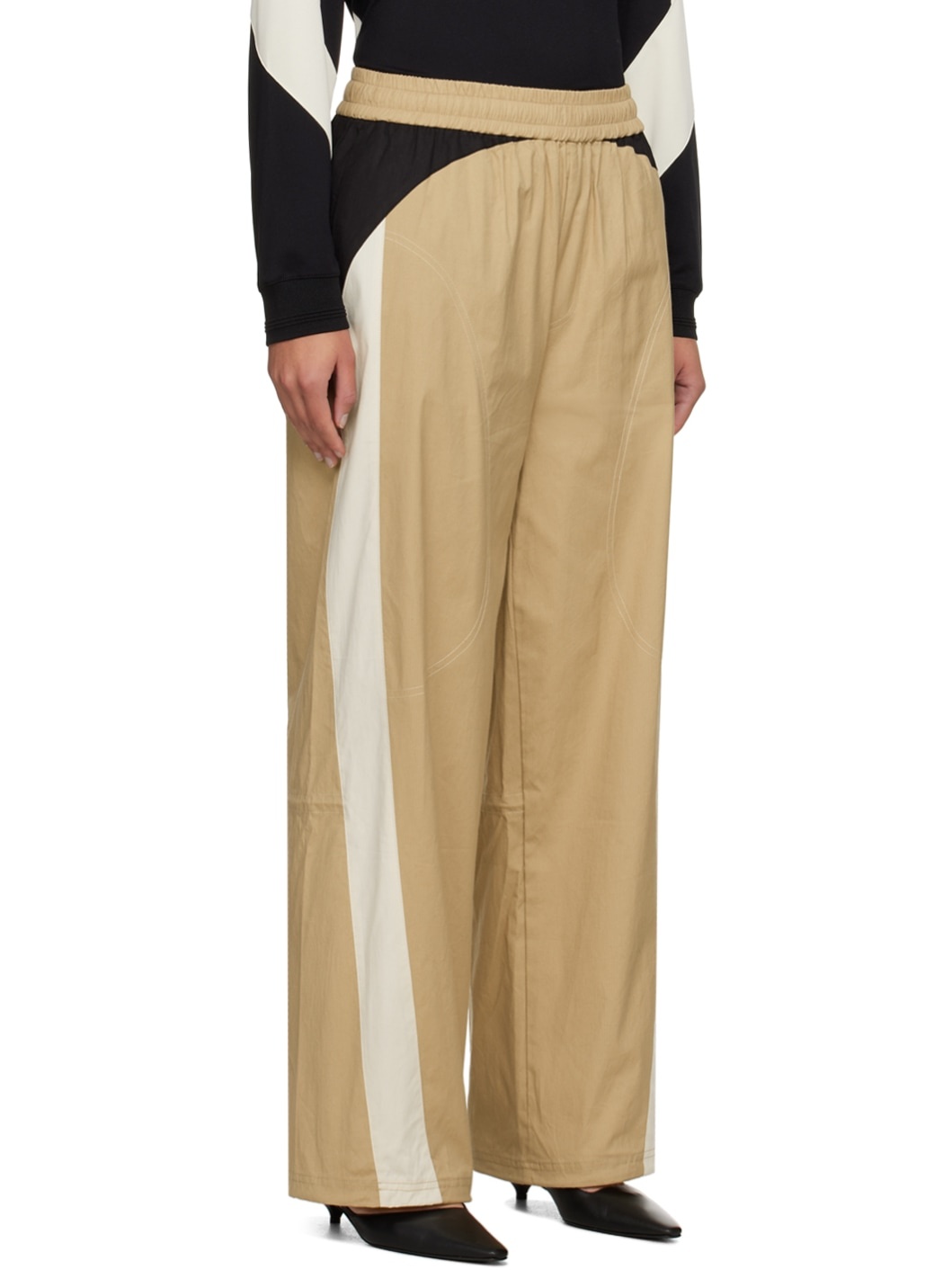 Tan Blocked Lounge Pants - 2
