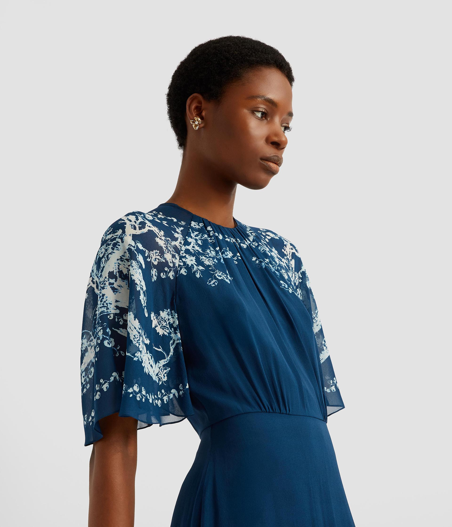 SHORT SLEEVE MIDI DRESS - 5