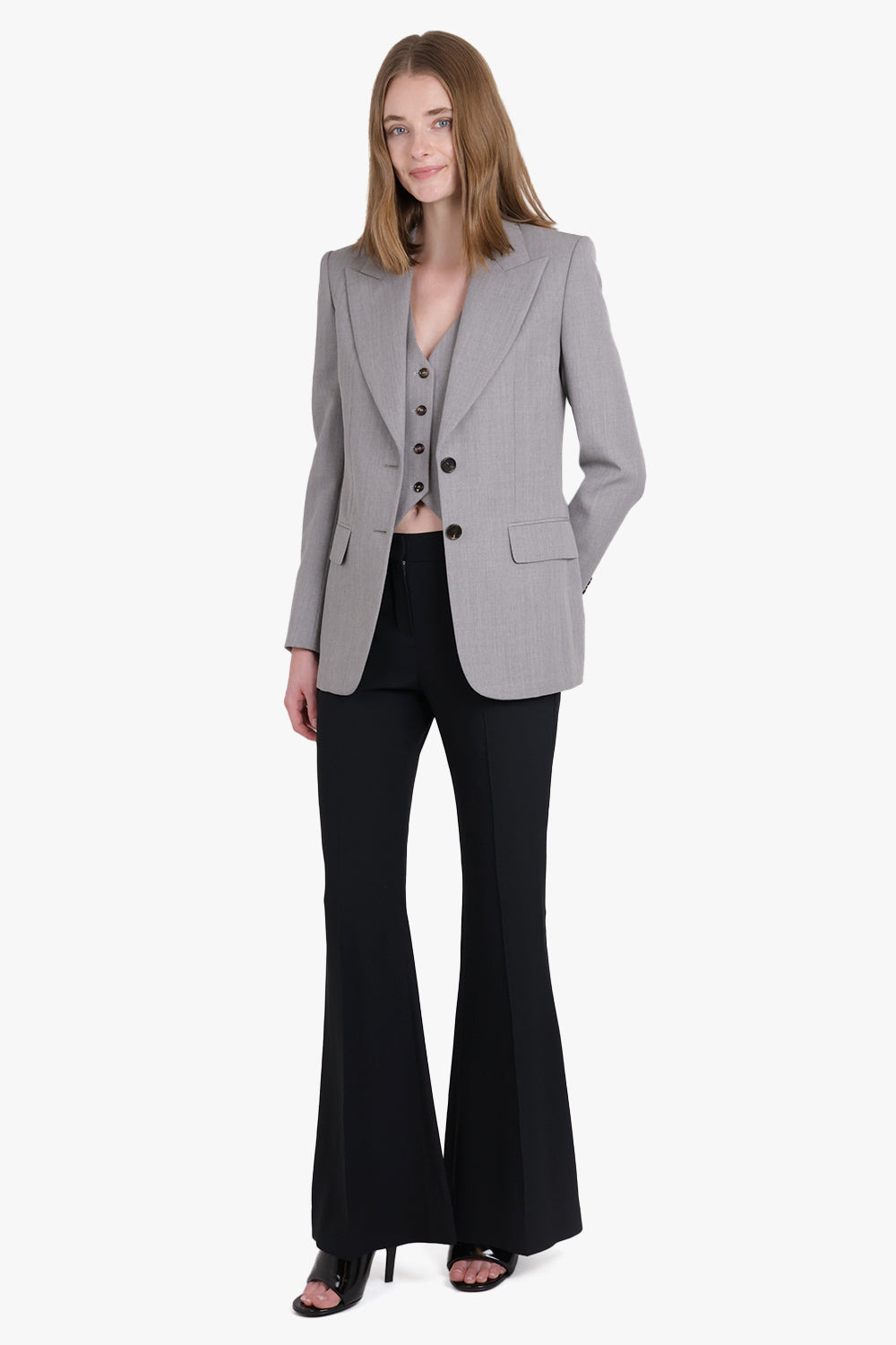 TAILORED SINGLE BREASTED JACKET | SWAN GREY - 3