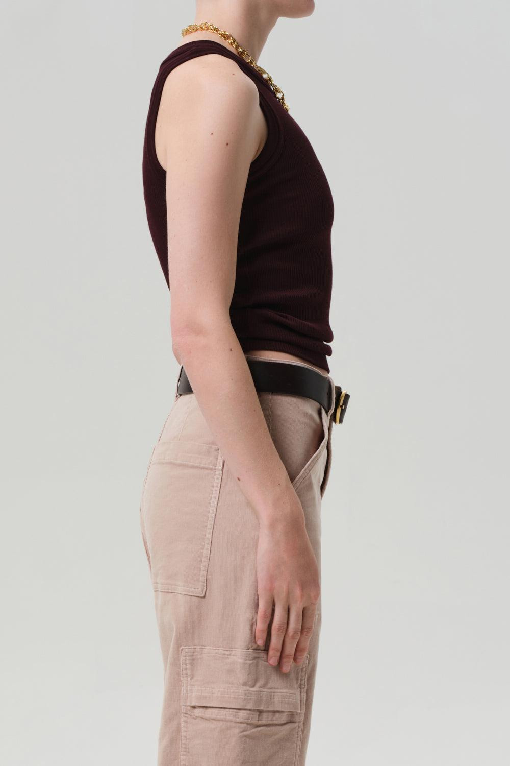 Isabel Rib Tank - Mahogany - 4