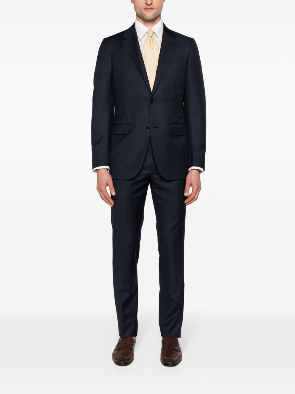 classic-collar linen shirt - 2