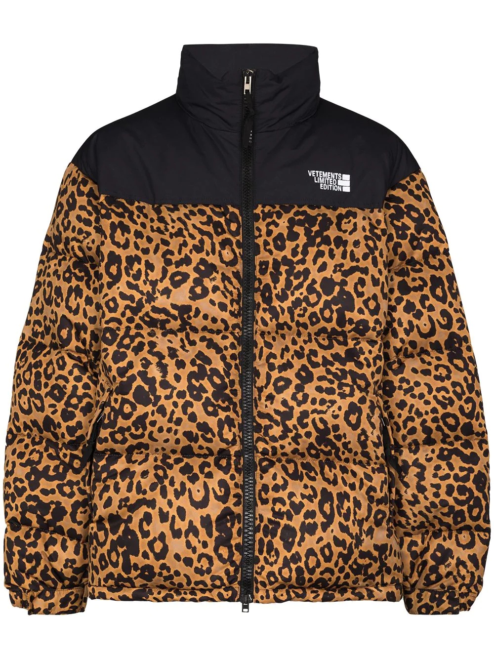 leopard-print padded jacket - 1