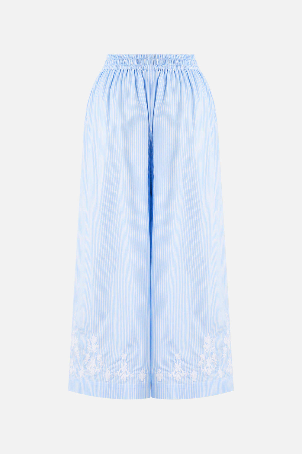 WIDE LEG ELASTIC WAIST PANT - 2