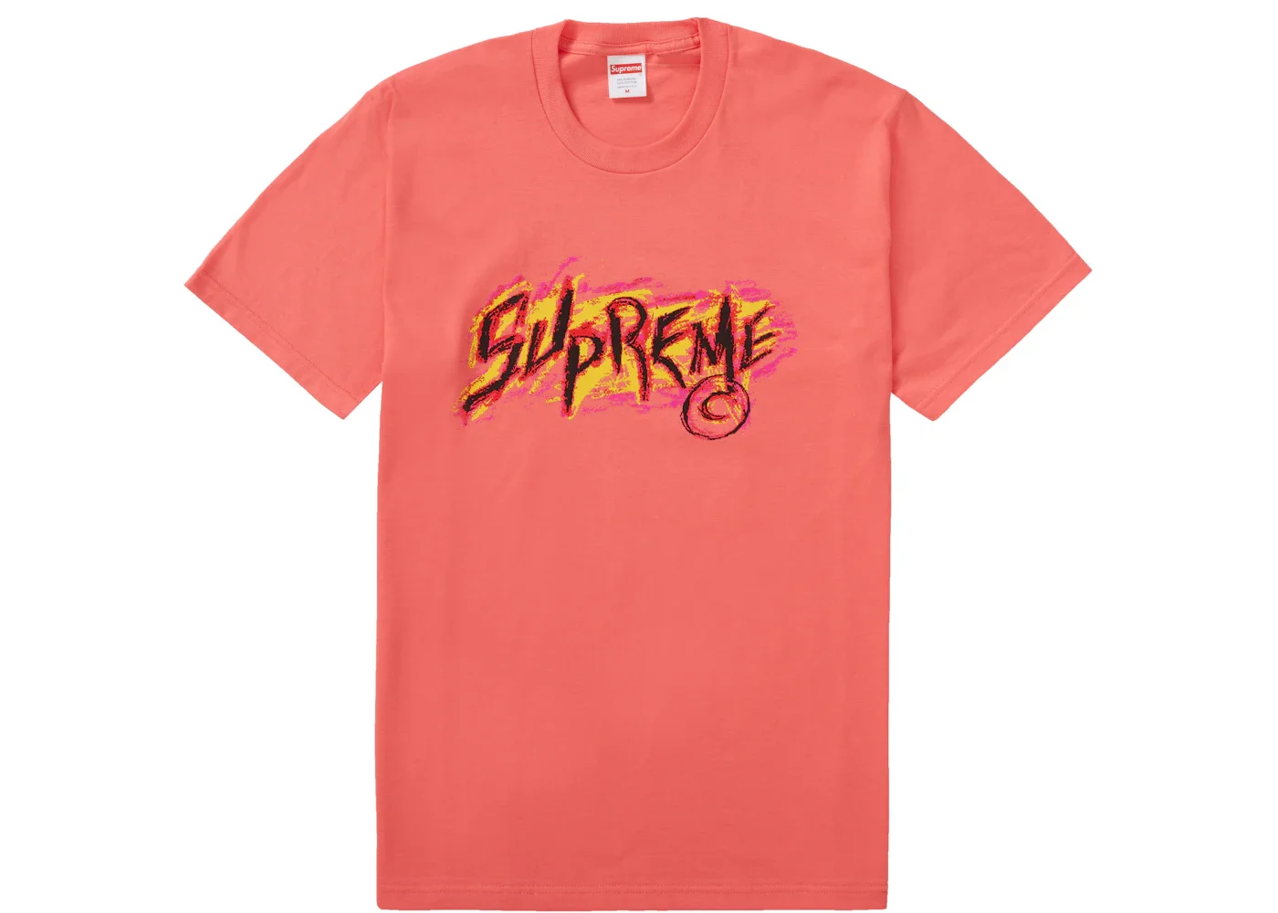 Supreme Scratch Tee Bright Coral - 1