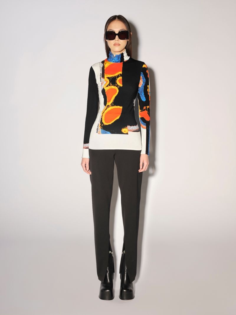FITTED PRINTED TURTLENECK - 2