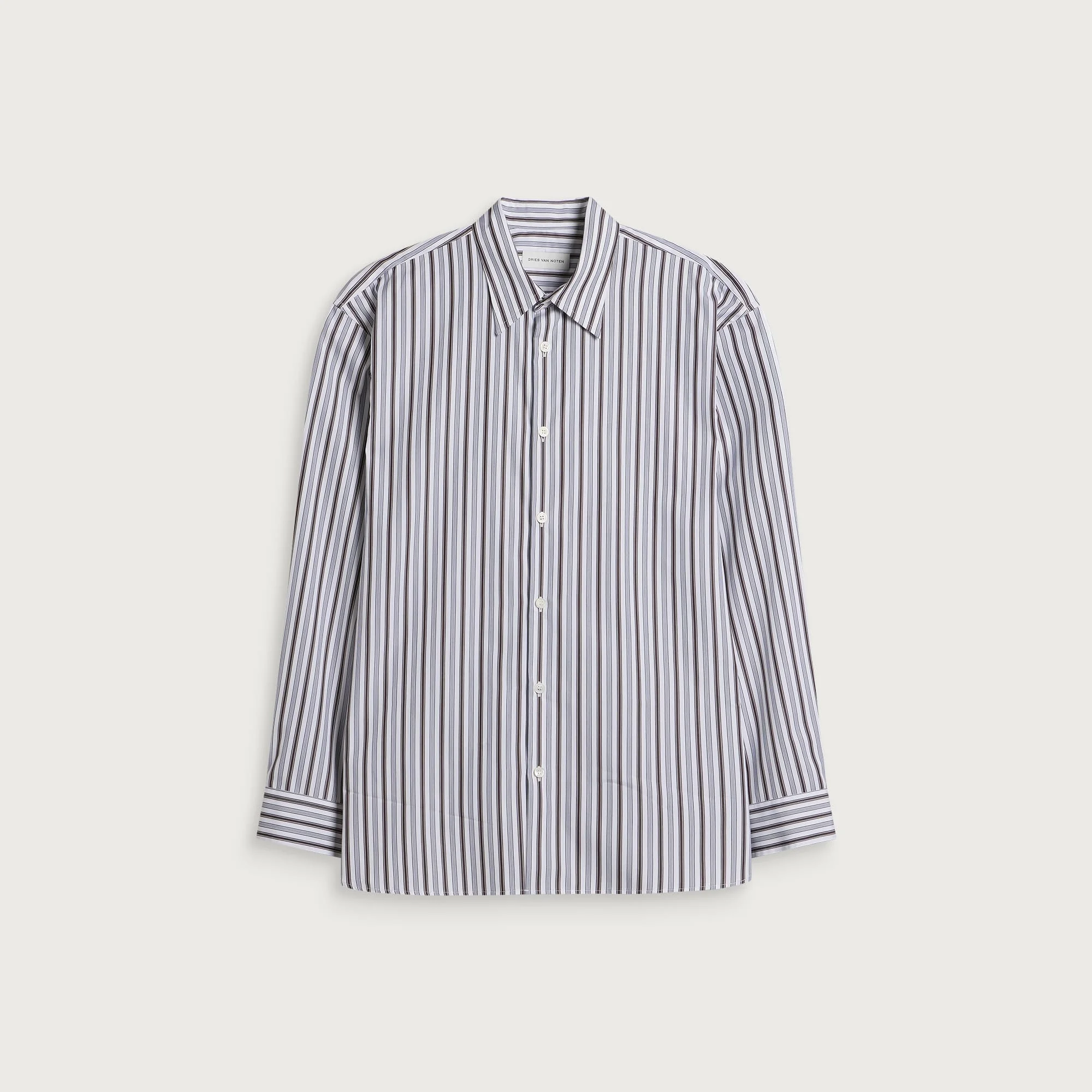 Dries Van Noten Croom Stripe Cotton Poplin Shirt - 1