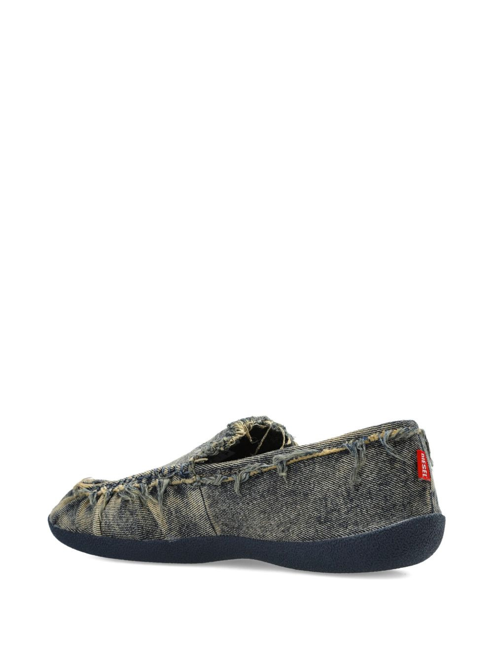 D-Shock frayed denim loafers - 4