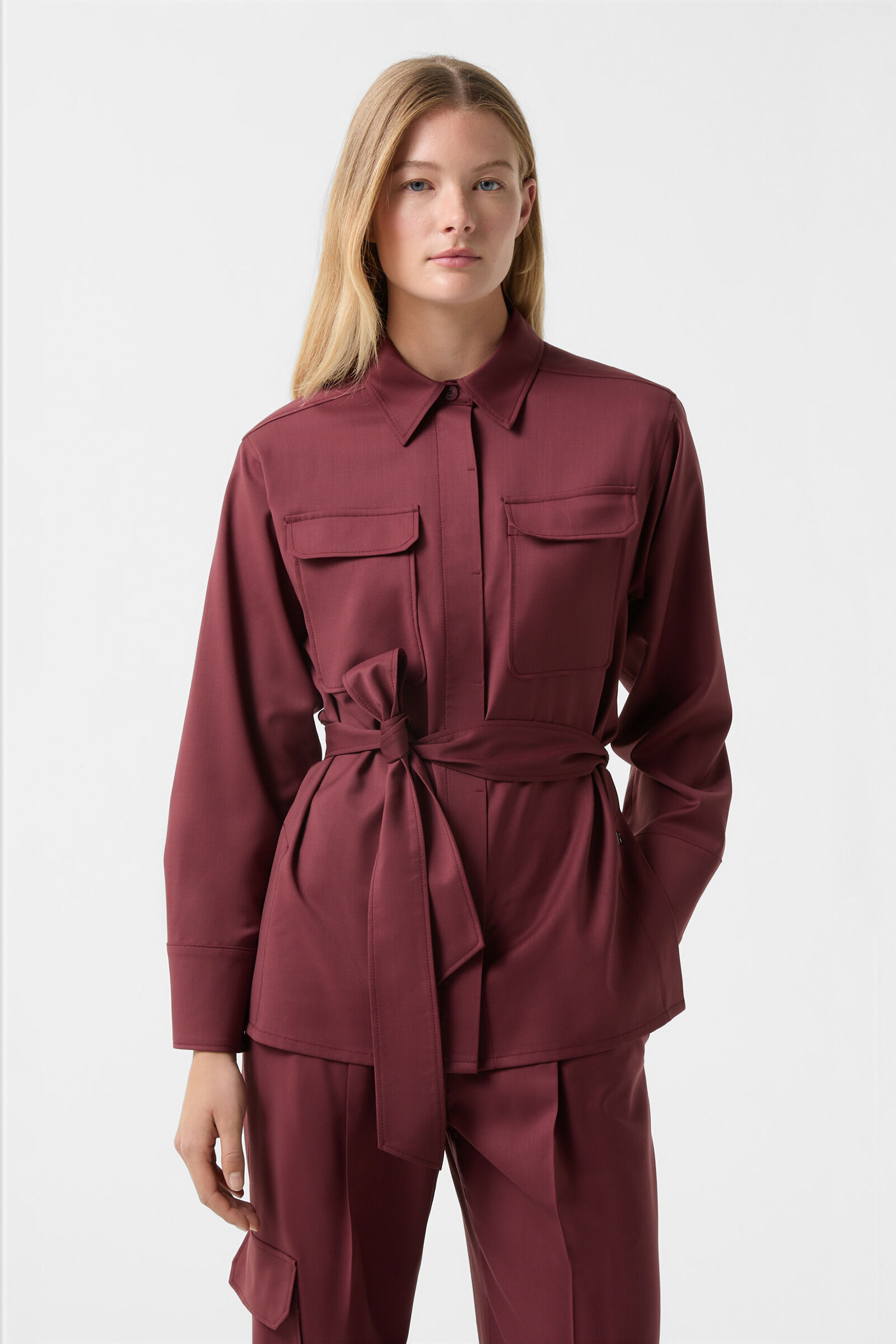 Ysette blouse in Wine red - 2