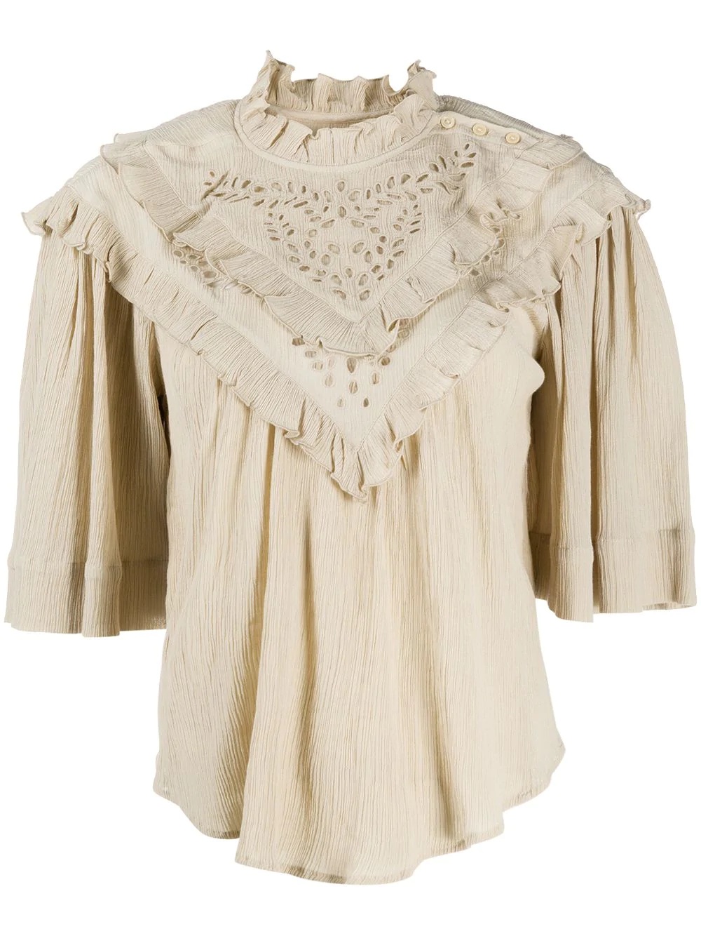 Idoa ruffle-trimmed blouse - 1