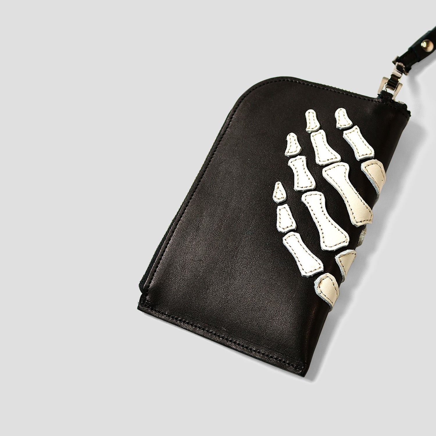 LEATHER BONE NECK POUCH - 3