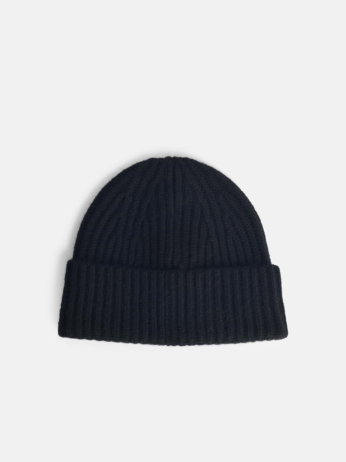 'MARTIGNY' BLACK CASHMERE CAP - 2