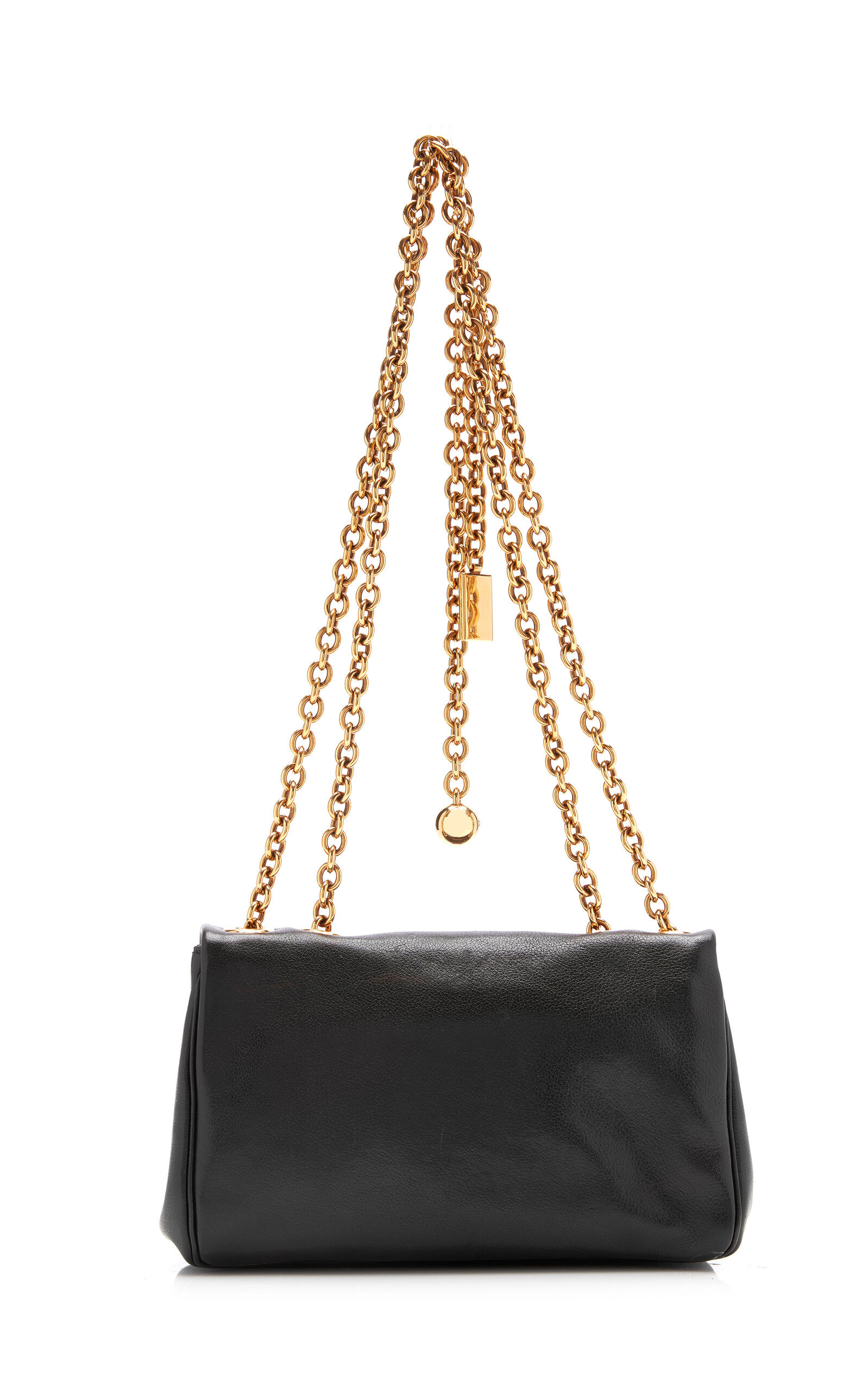Leather Shoulder Bag black - 4