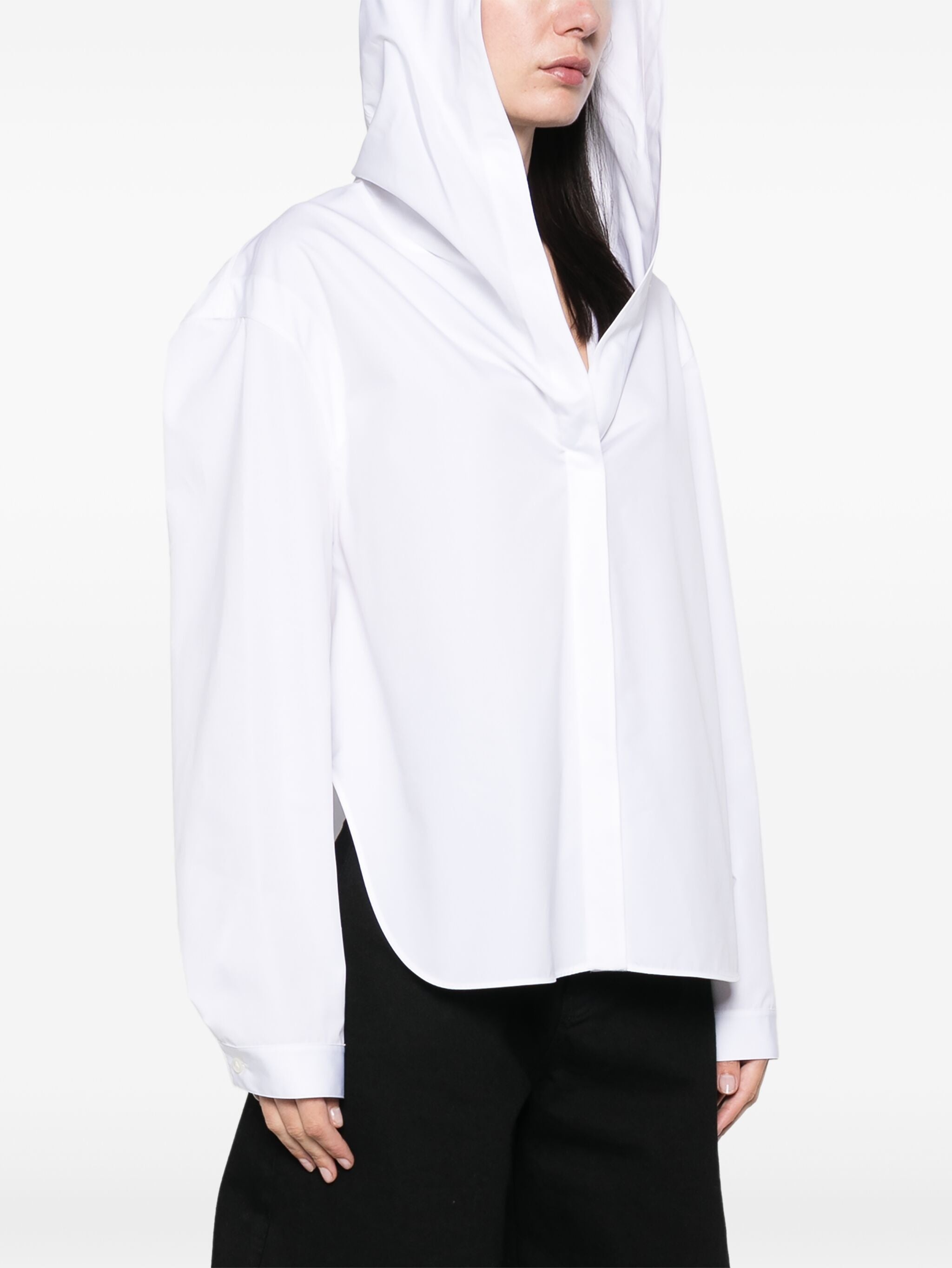 Poplin Hooded Shirt - 5