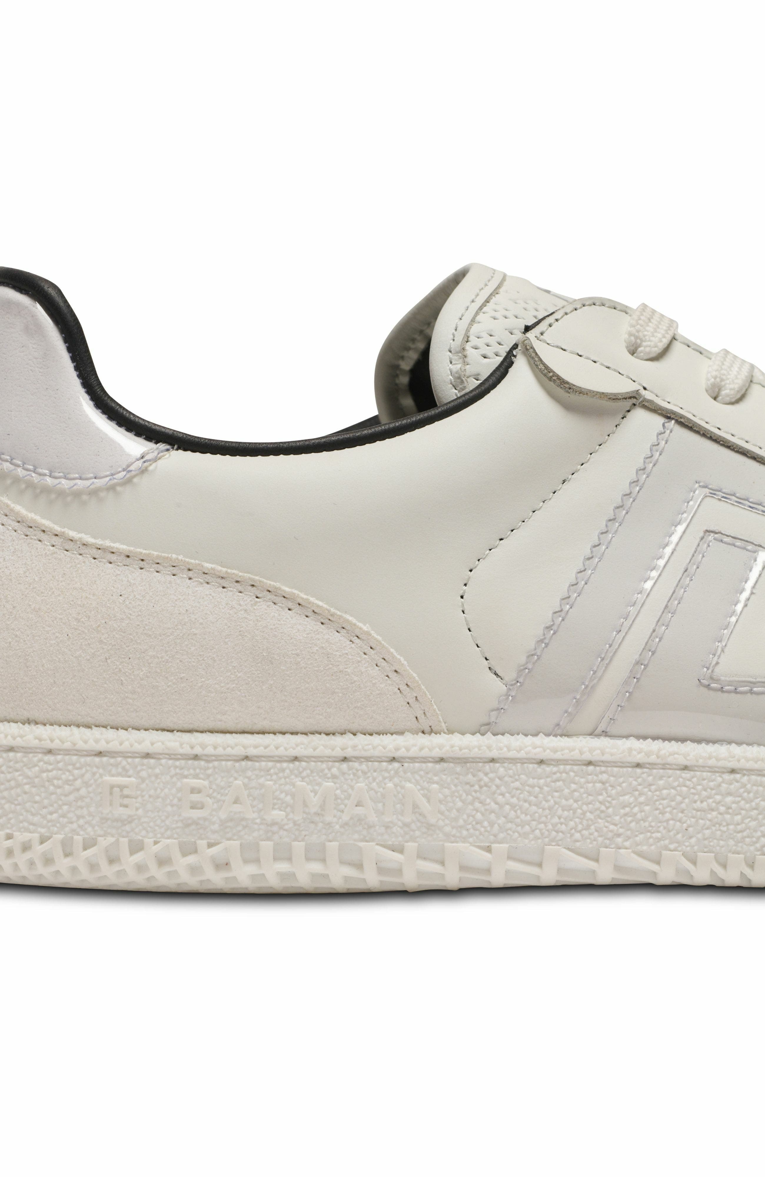 Suede Balmain Swan trainers in White at Nordstrom - 8