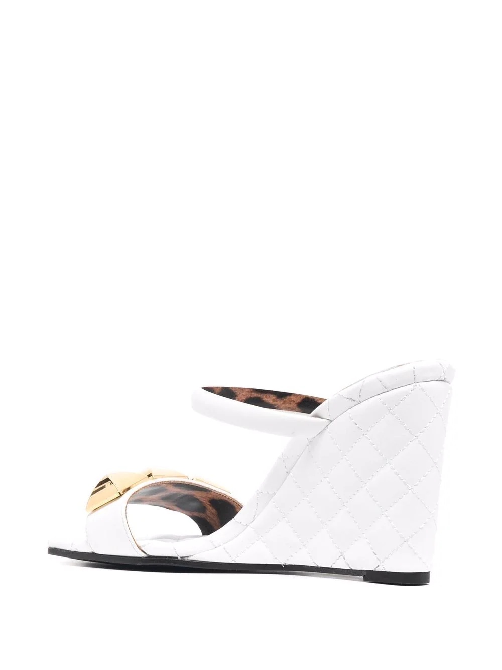 Matelasse leather wedges - 3