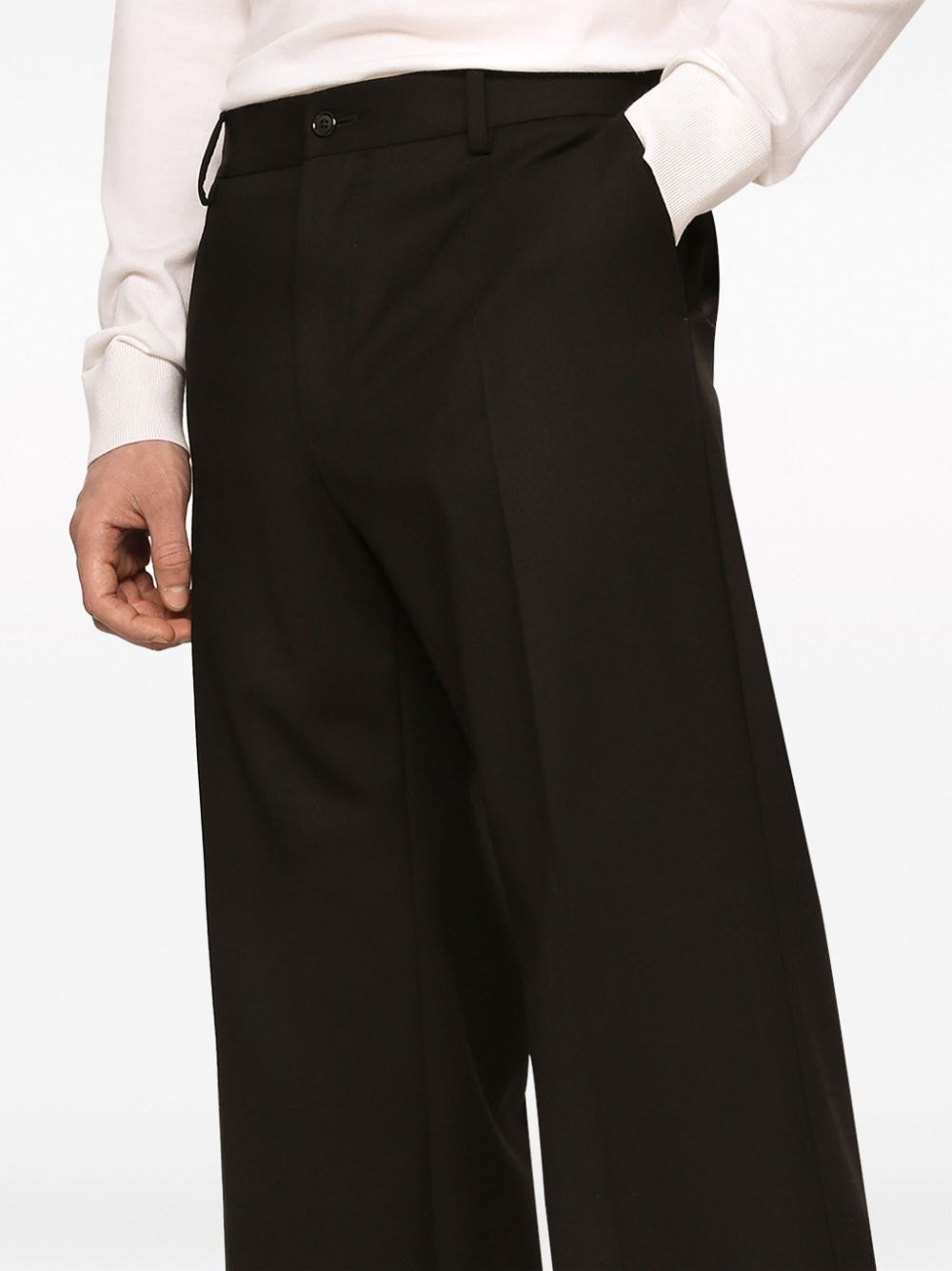 tailored pressed-crease trousers - 5