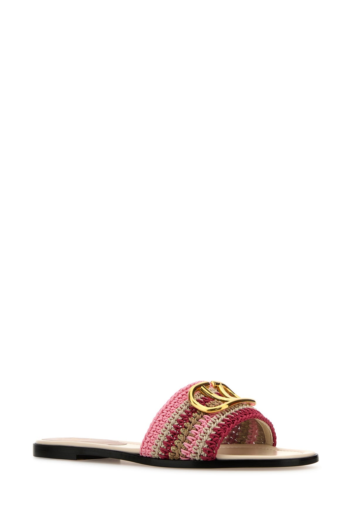 Multicolor crochet VLogo slippers - 2
