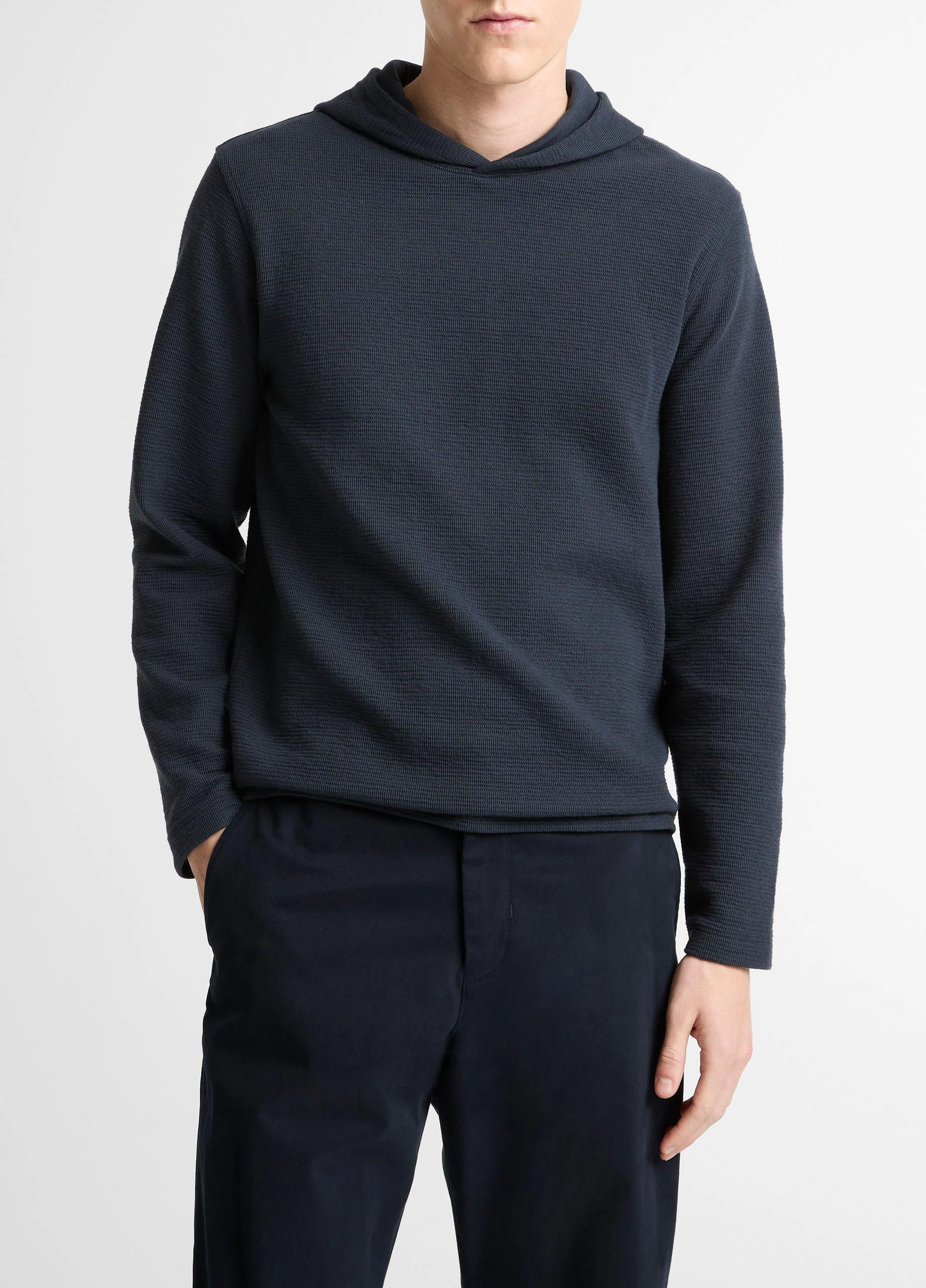 Variegated Stripe Double-Face Cotton-Blend Hoodie - 1