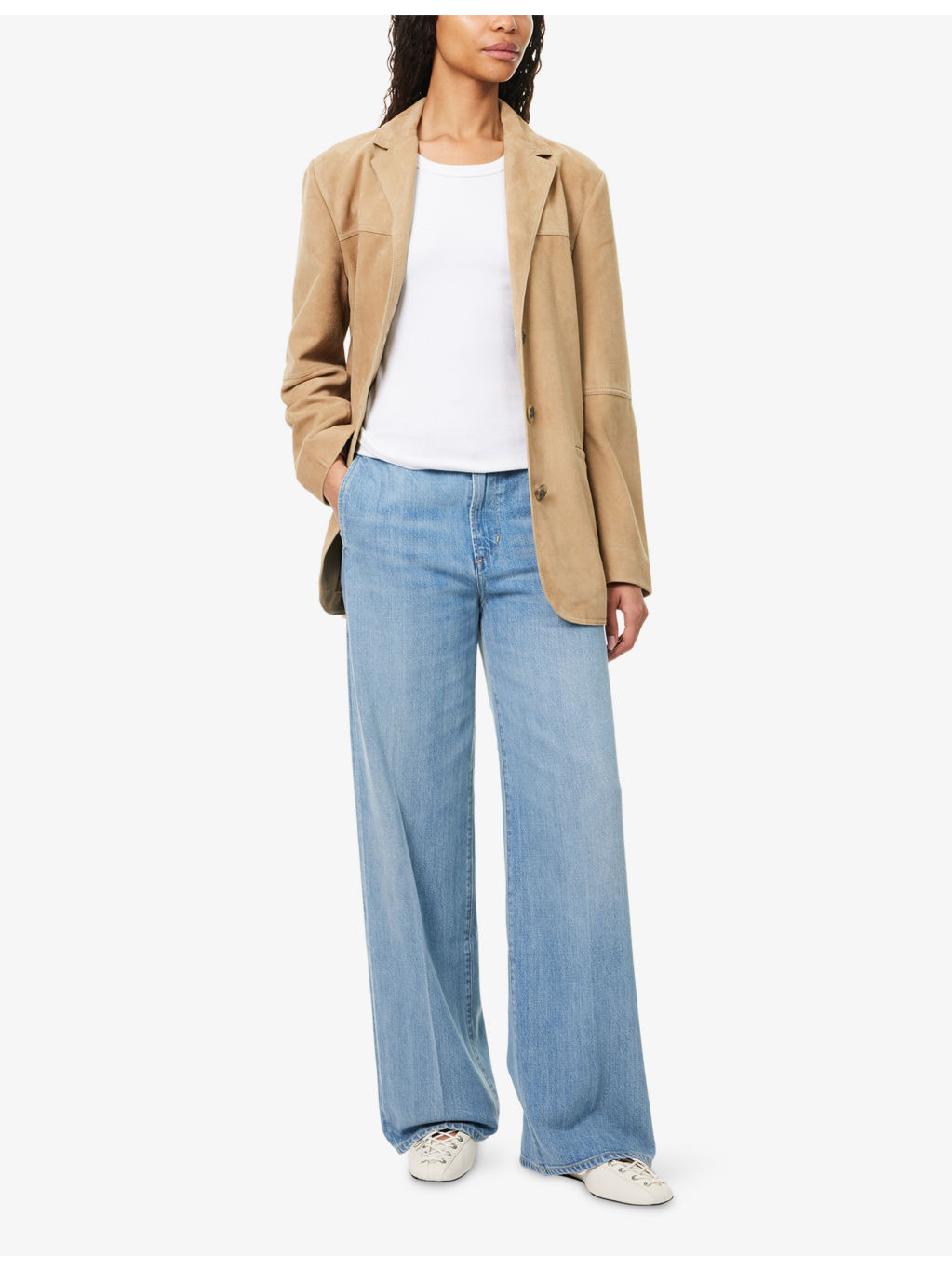 Ayla Polish Barrel-Leg Denim Jeans - 2