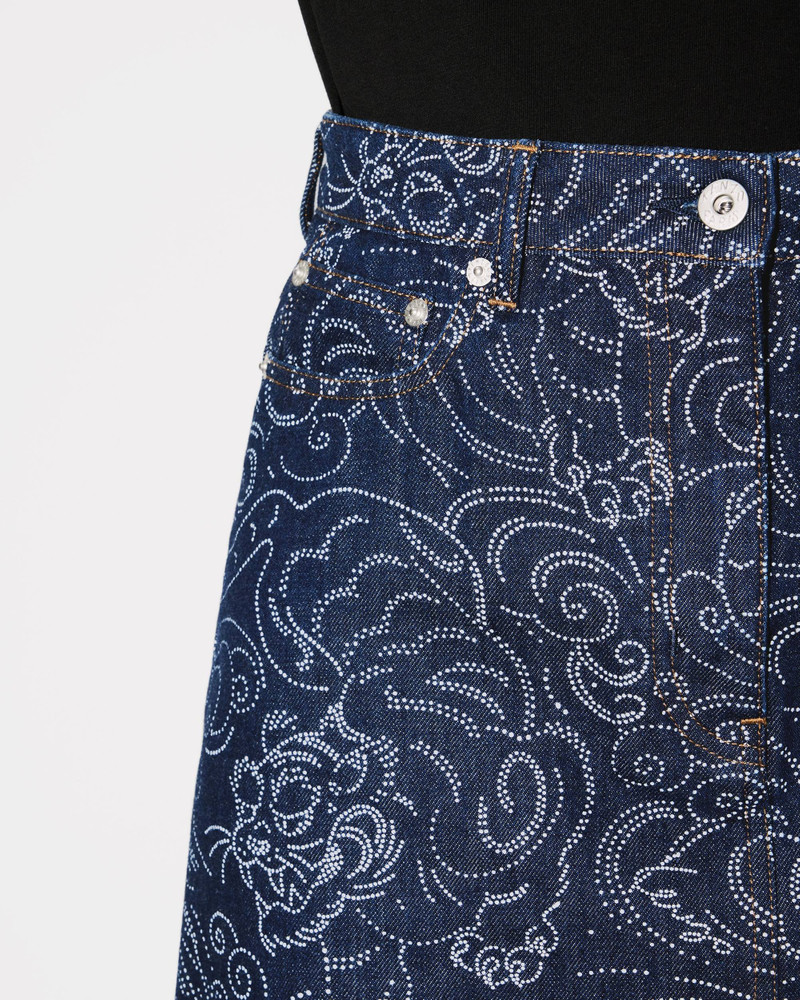 'KENZO Star Tiger' short skirt in japanese denim 6