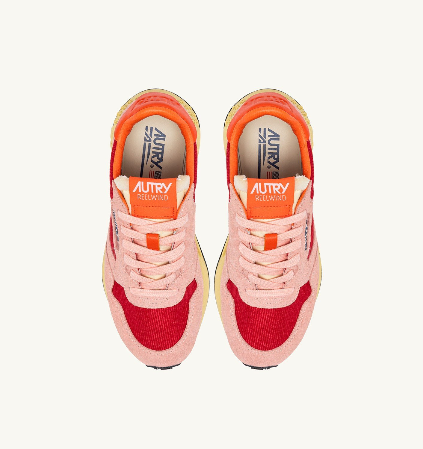REELWIND LOW SNEAKERS IN BLOSSOM AND MOLTEN LAVA SUEDE AND MESH - 6