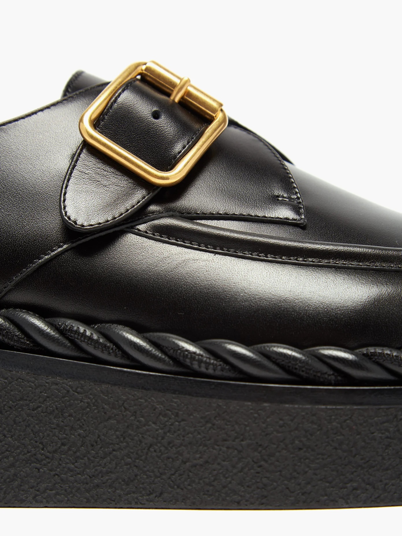 Exaggerated-sole leather loafers - 6