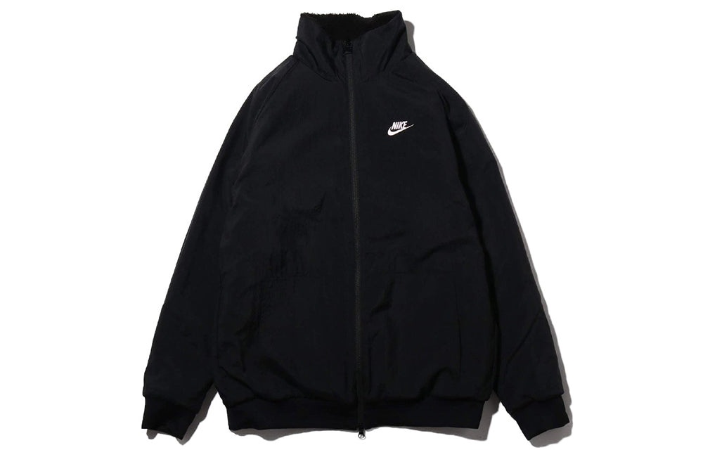 Nike Big Swoosh Polar Fleece Jacket 'Black Pink' BQ6546-016 - 3
