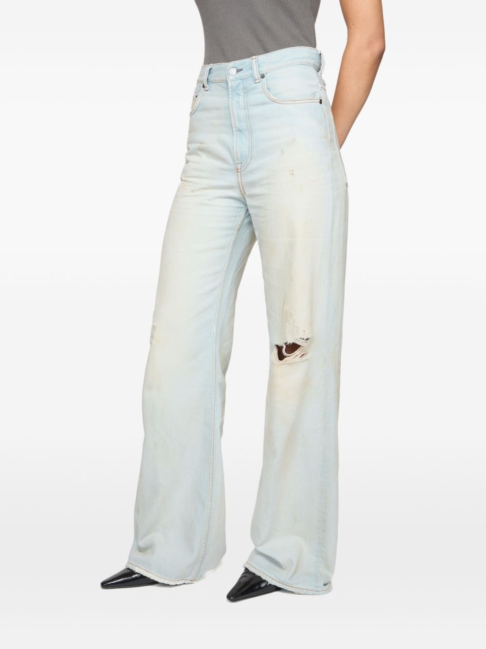 distressed relaxed-fit jeans - 4