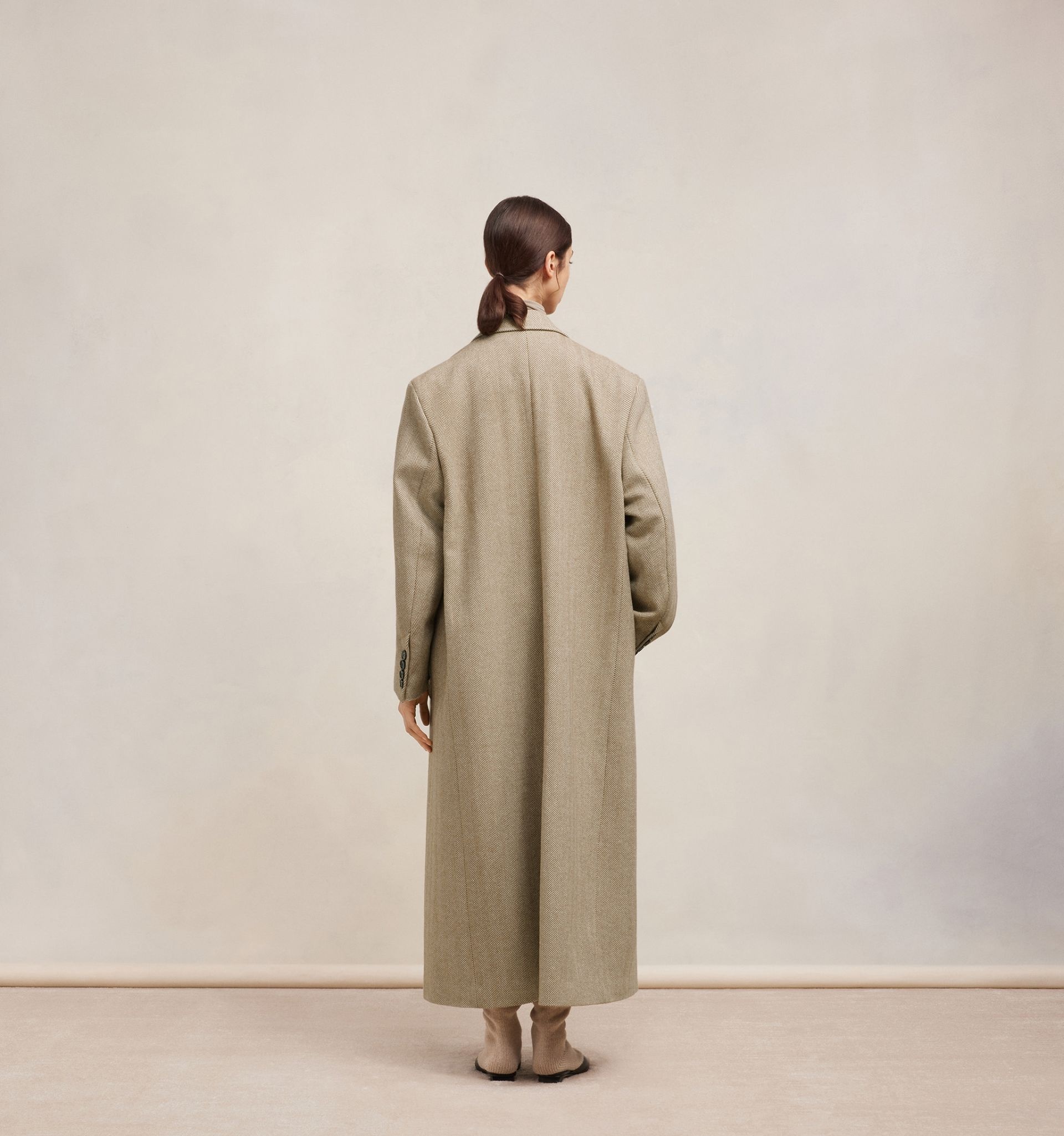 Three Buttons Oversized Coat - 5
