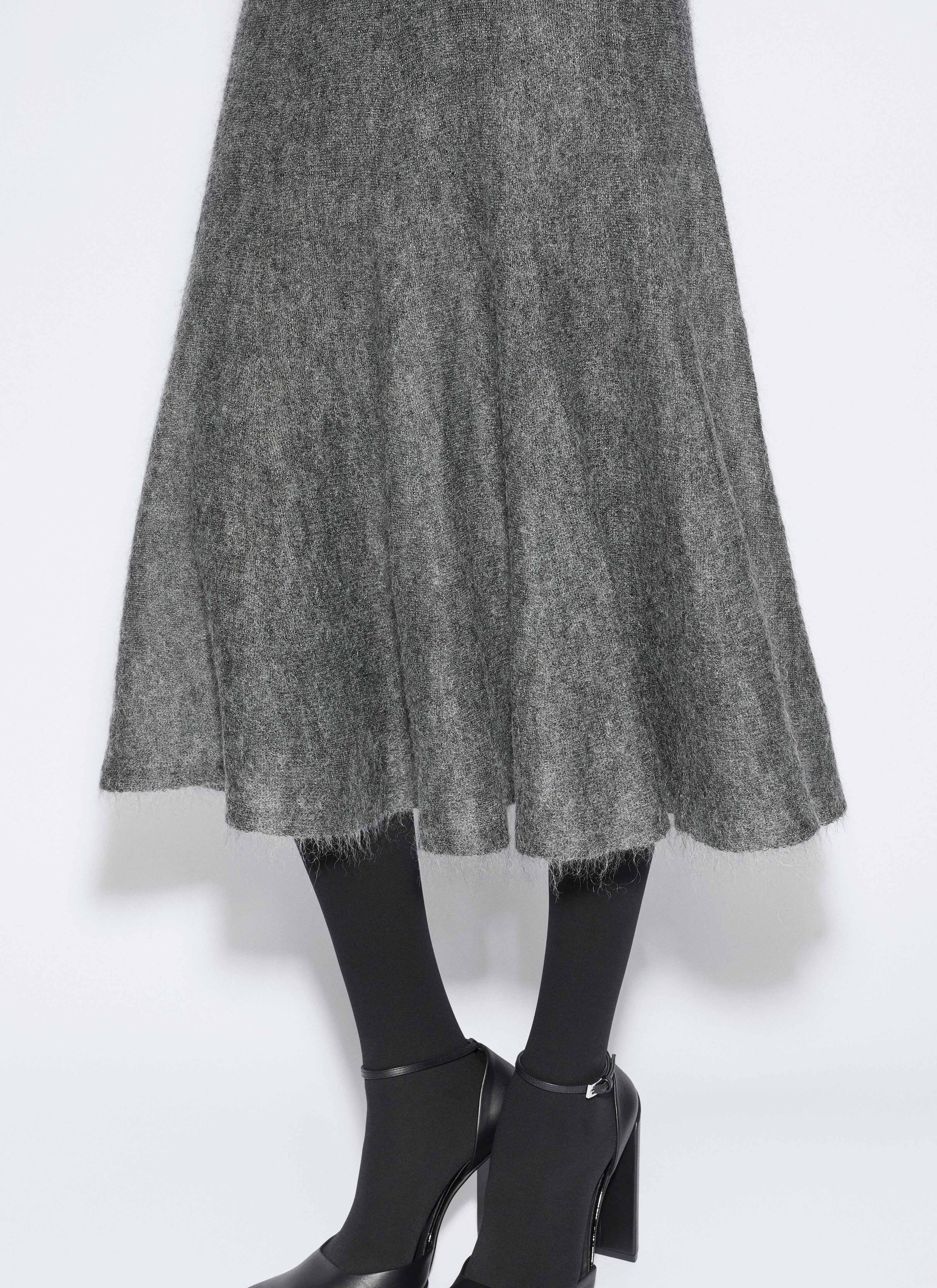 MOHAIR KNIT CIRCLE SKIRT - 5