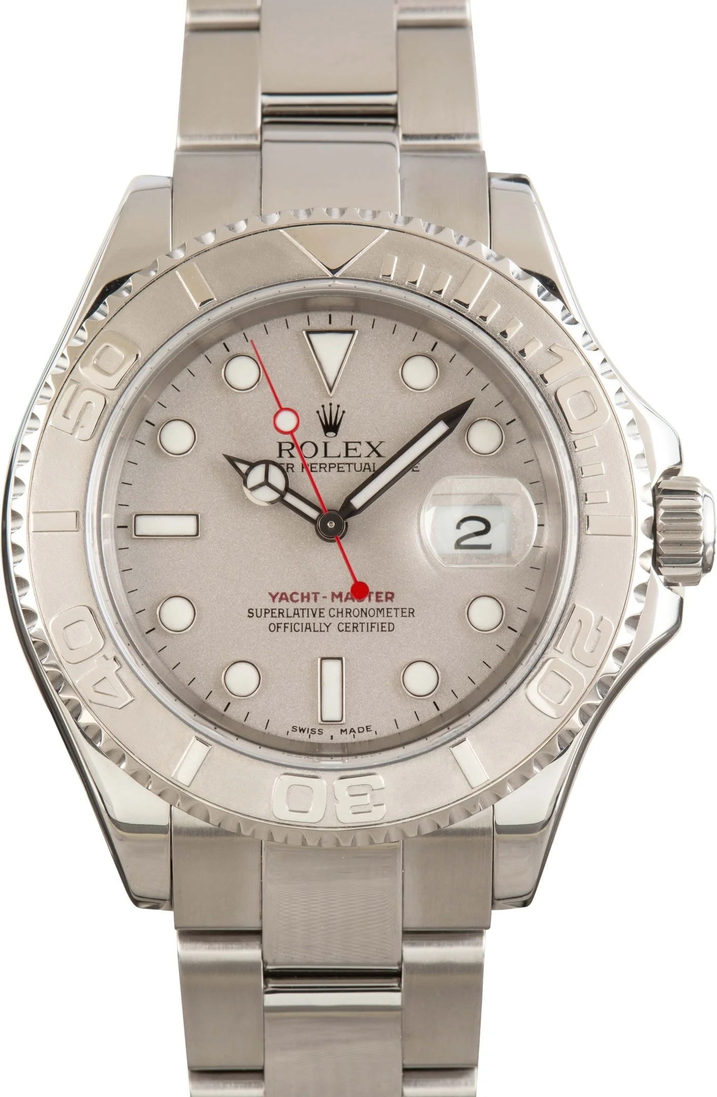 Used Rolex Yacht-Master 40 Ref 16622 Platinum Dial & Bezel - 1