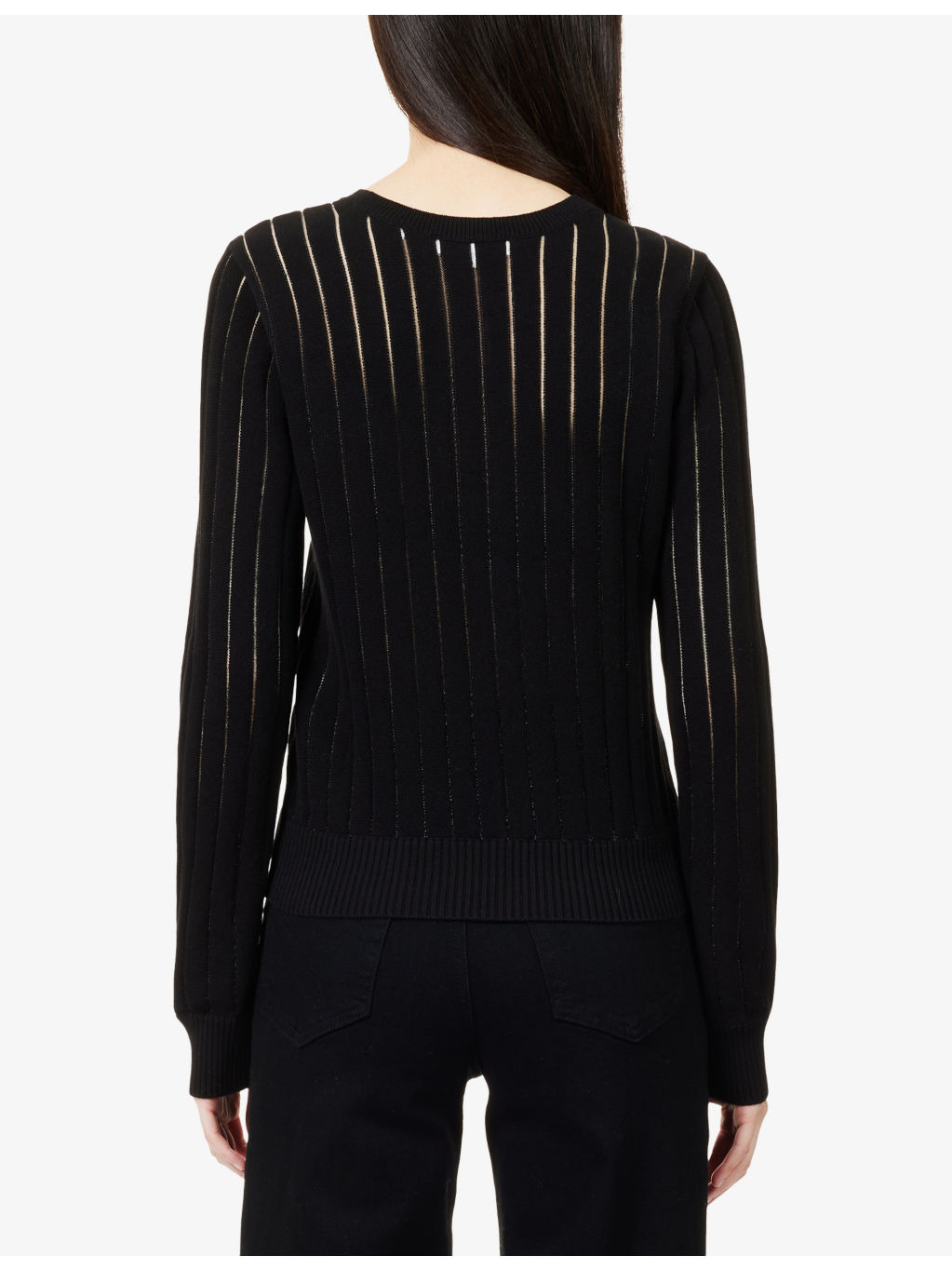 The Sheer Stripe Cotton-Blend Jumper - 4