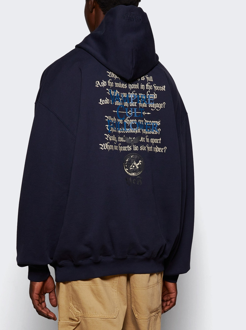 Cof Vampire Cult Oversized Hoodie Navy - 4