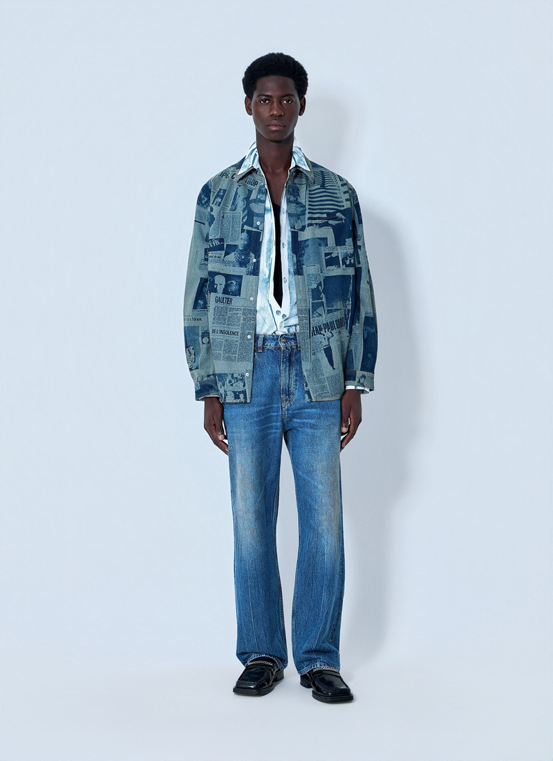 Jean Paul Gaultier Printed Cotton Poplin Shirt outlook