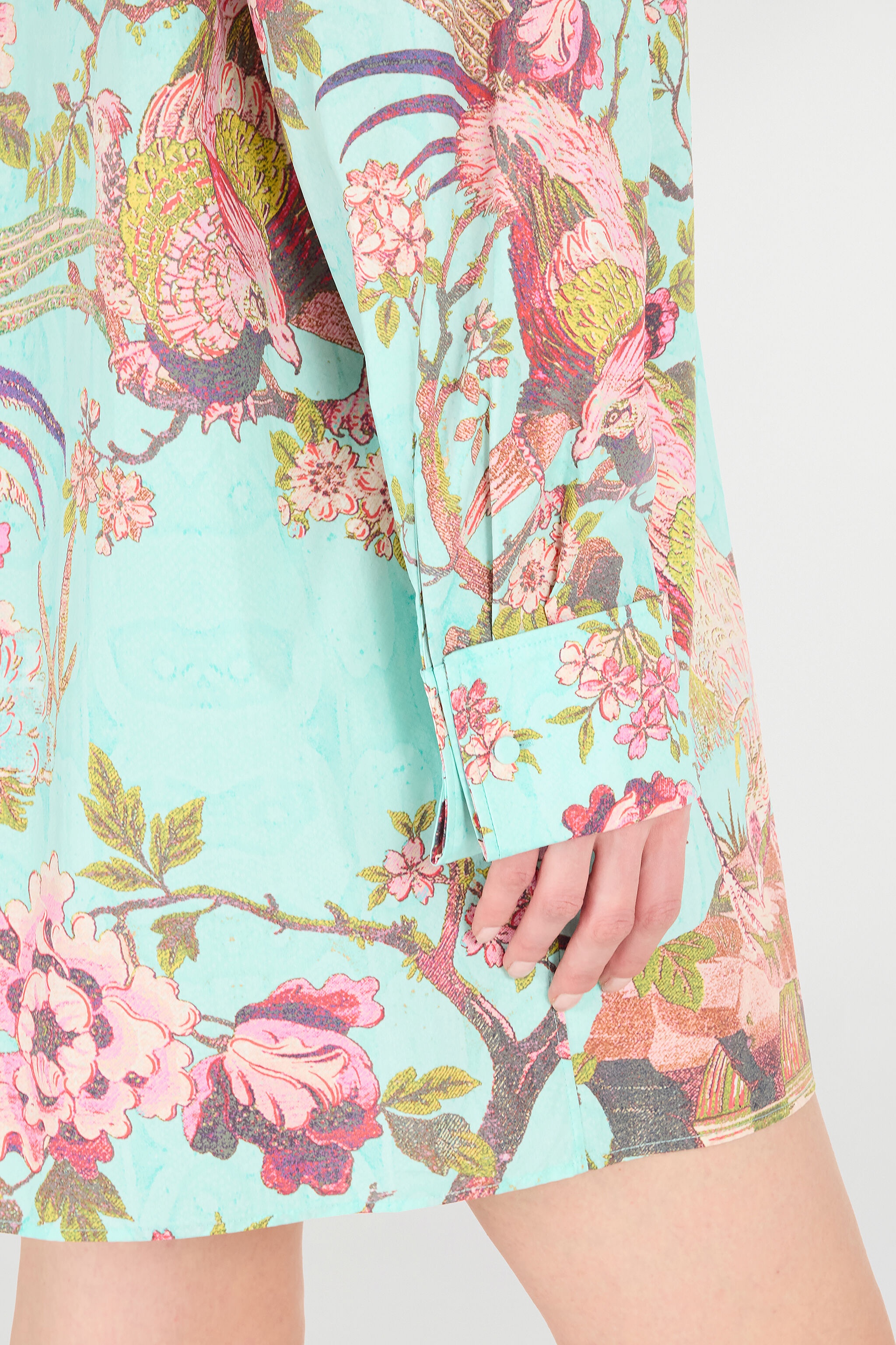 Shirt Dress With Naturalistic Pattern - 6