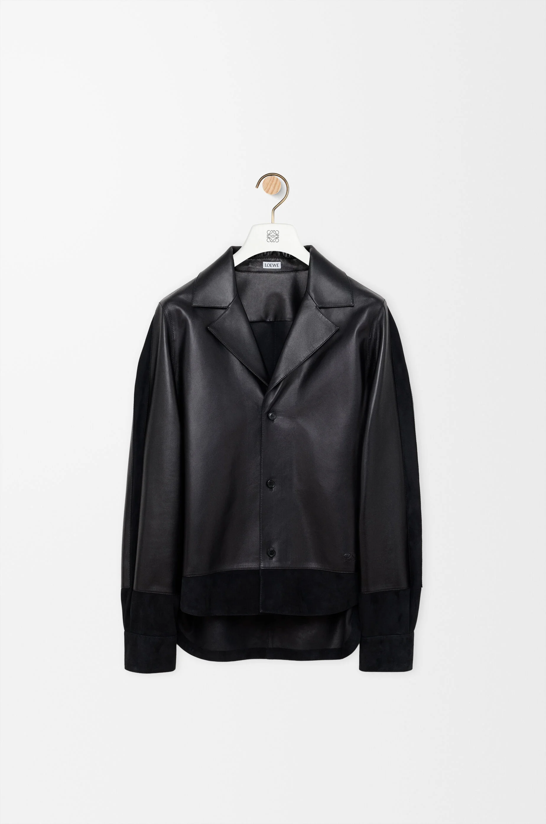 Pyjama blouse in nappa lambskin and suede - 1