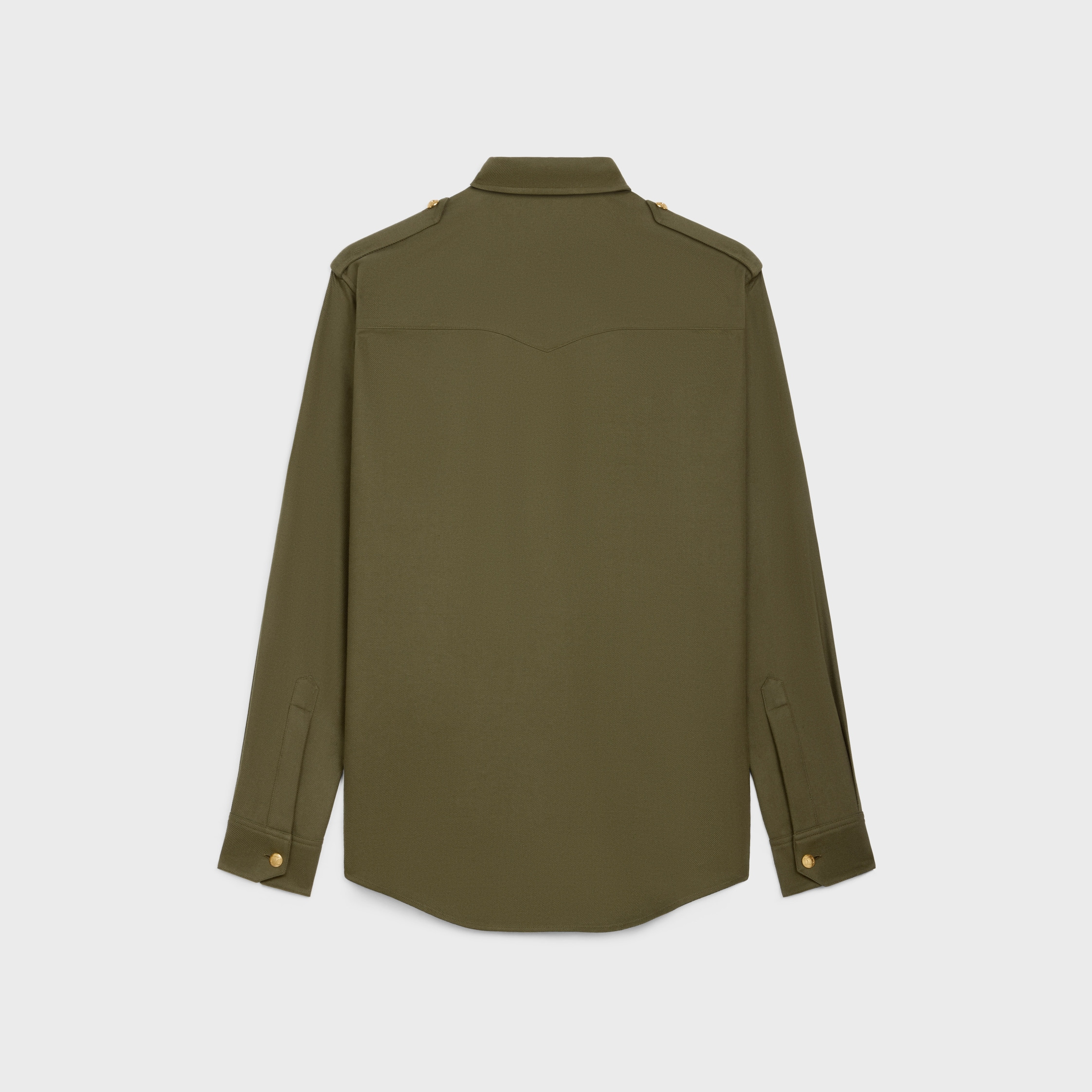 military shirt in lightweight cotton twill - 2