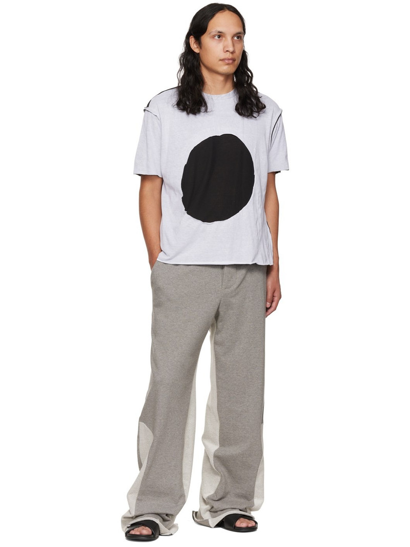 EDWARD CUMING SSENSE Exclusive White & Black Circle Window T-Shirt outlook