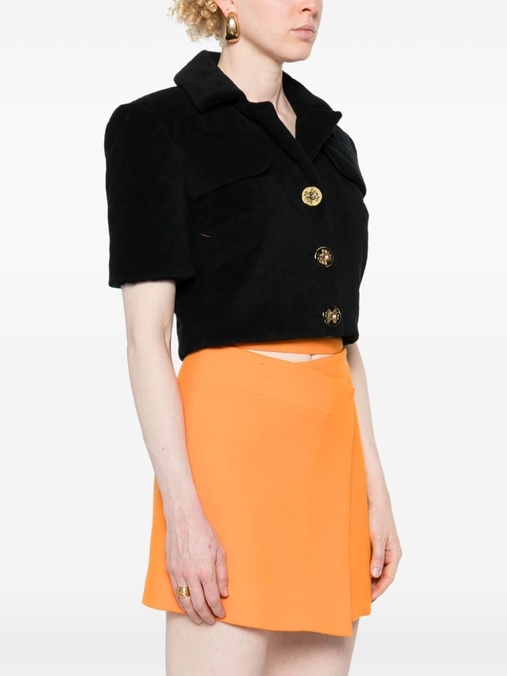 terry-cloth cropped jacket - 3