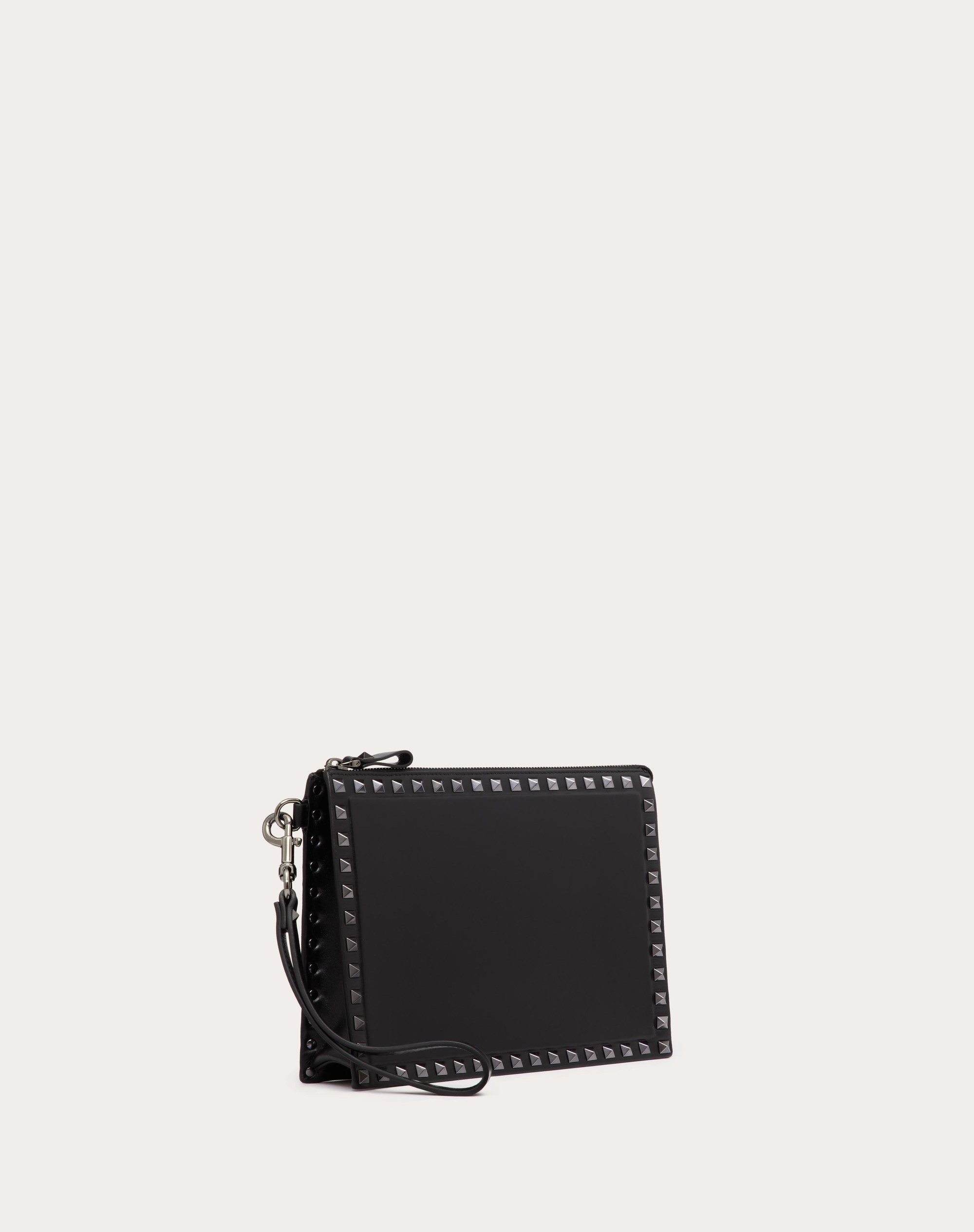 ROCKSTUD CALFSKIN POUCH - 3